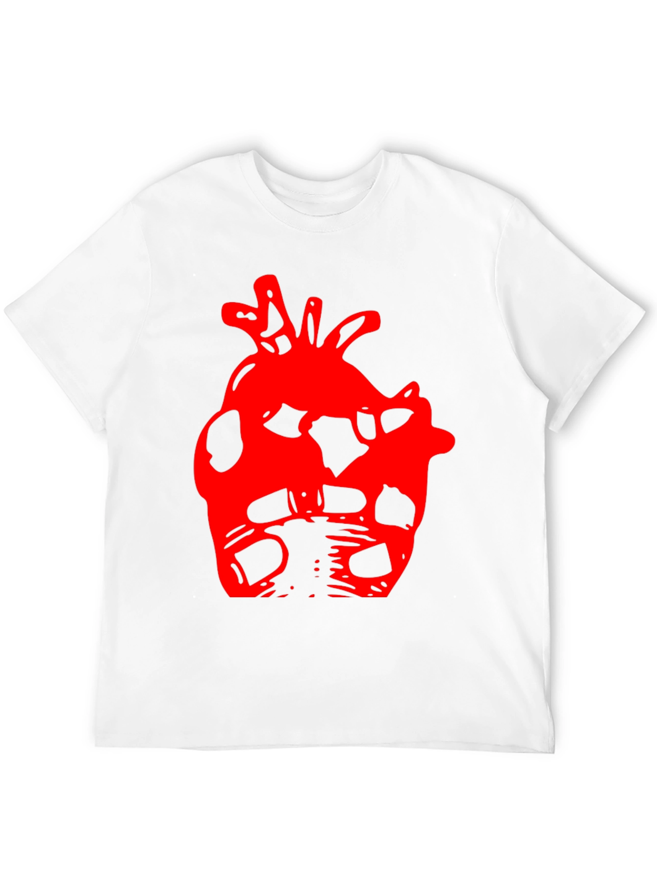 Abstract Heart Graphic Black T-Shirt