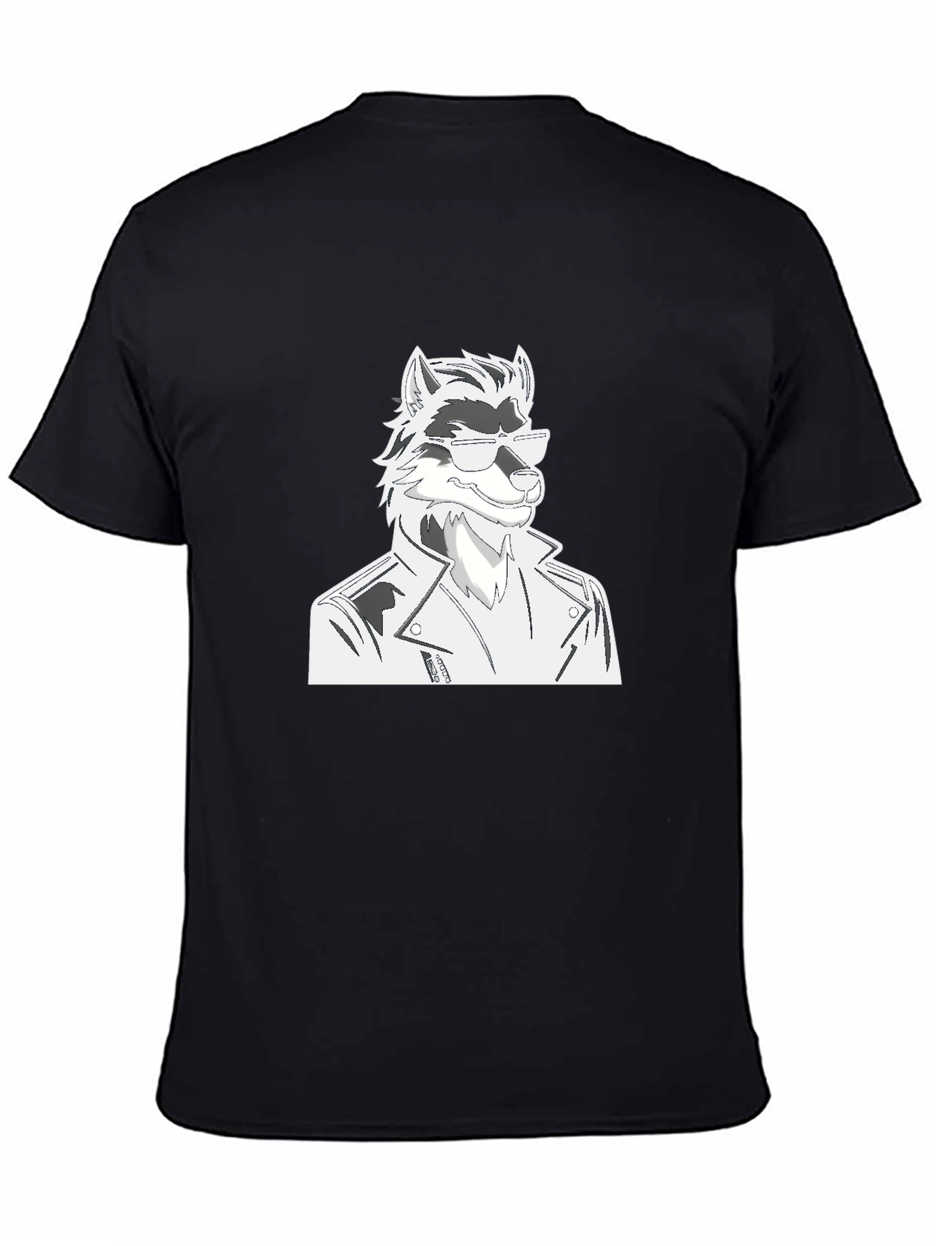 Cool Wolf Graphic Tee - Black Cotton T-Shirt