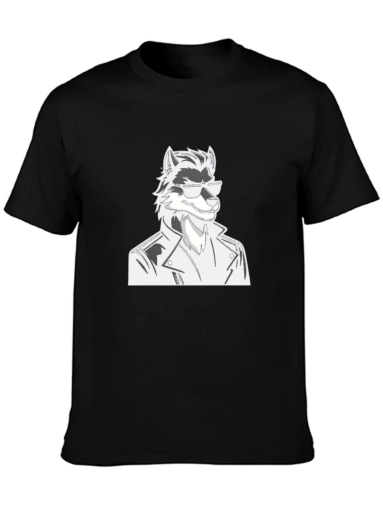 Cool Wolf Graphic Tee - Black Cotton T-Shirt