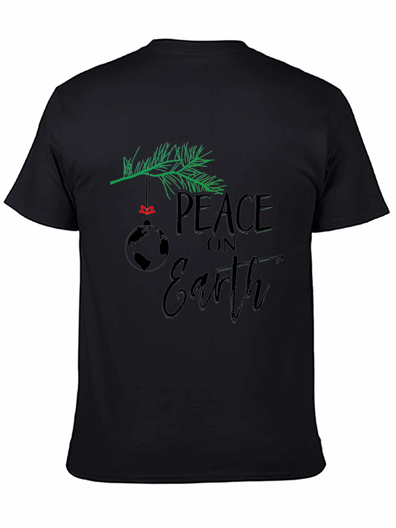Peace on Earth T-Shirt - Holiday Globe Ornament Tee