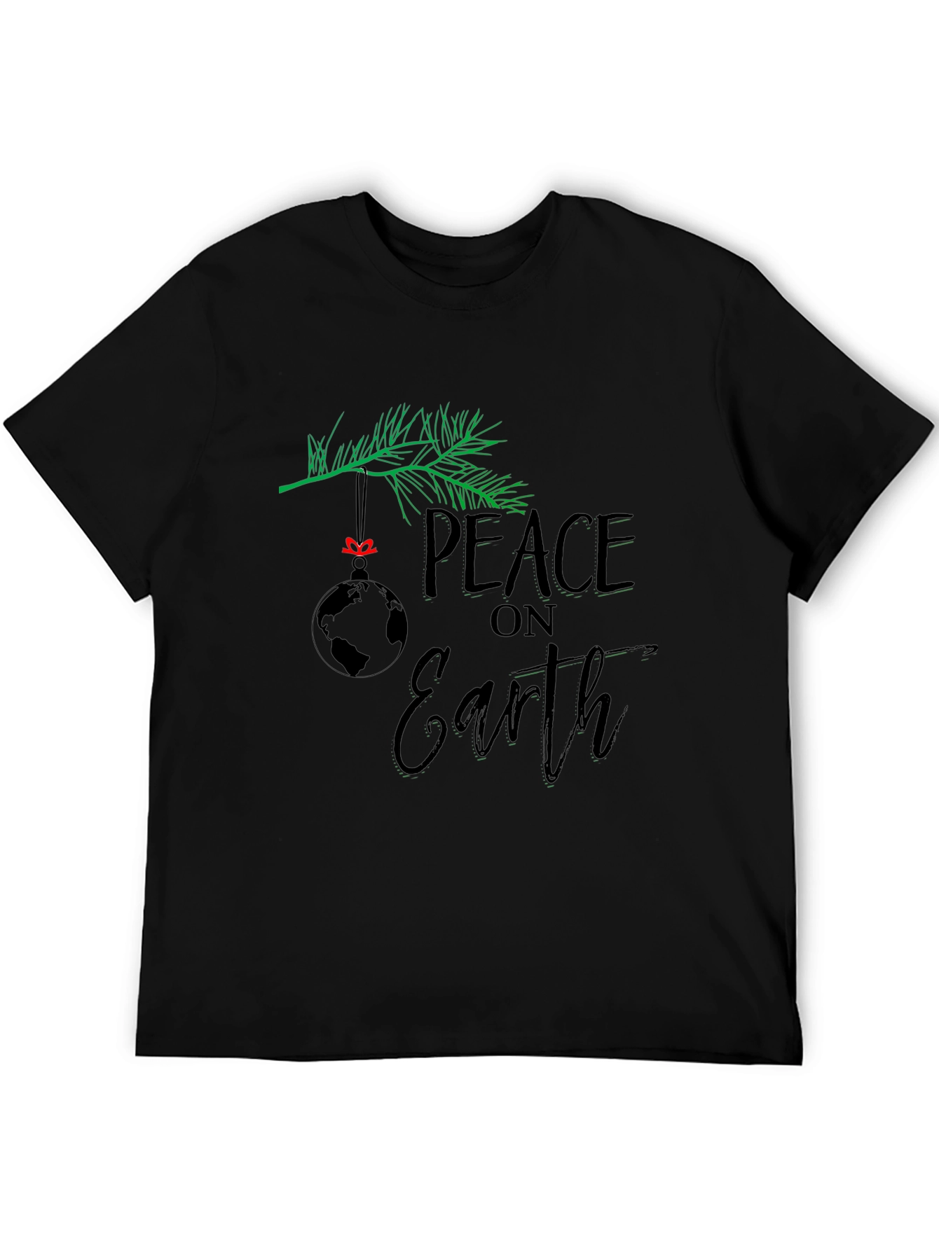 Peace on Earth T-Shirt - Holiday Globe Ornament Tee