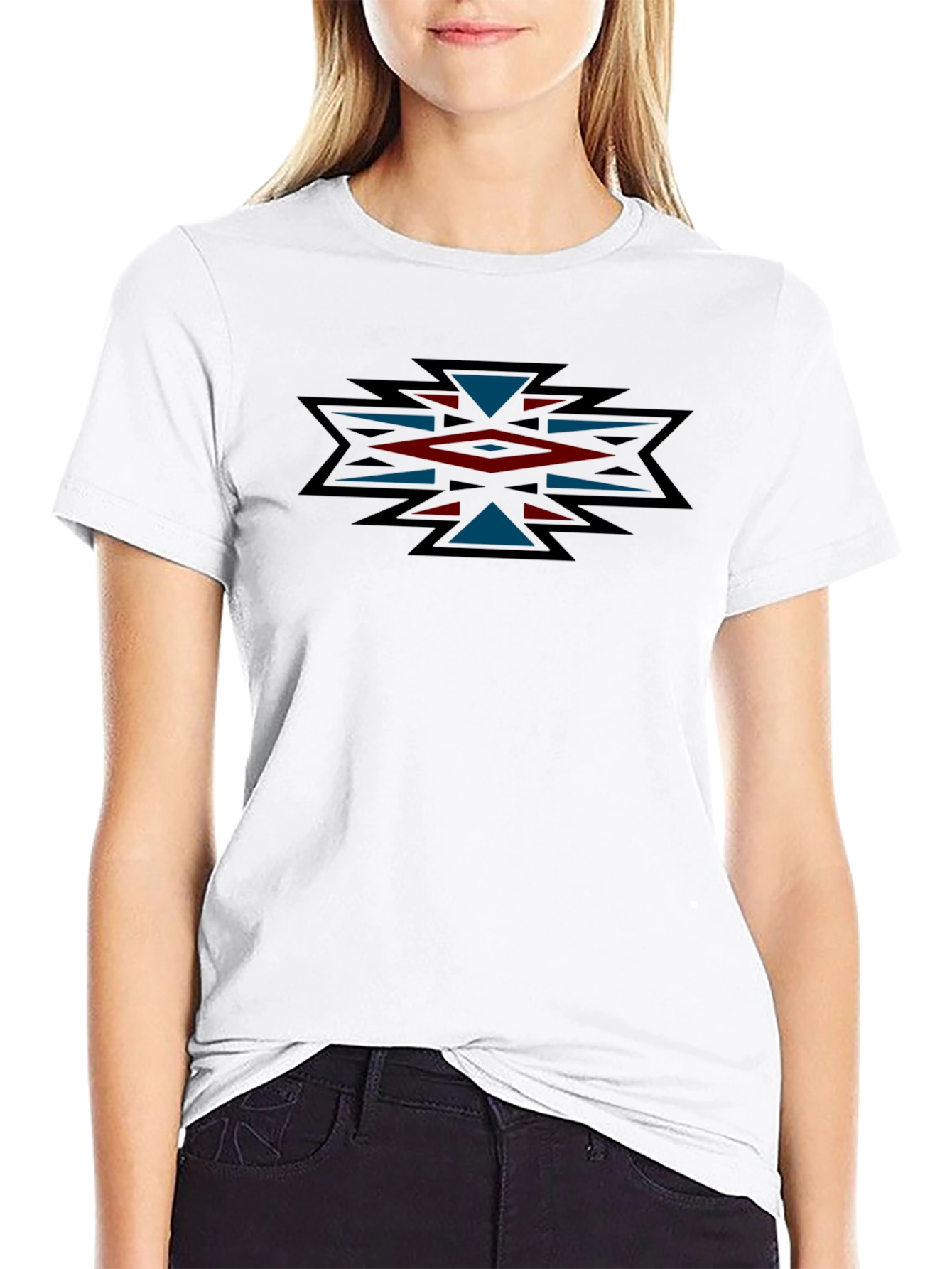 Aztec Design Black T-Shirt