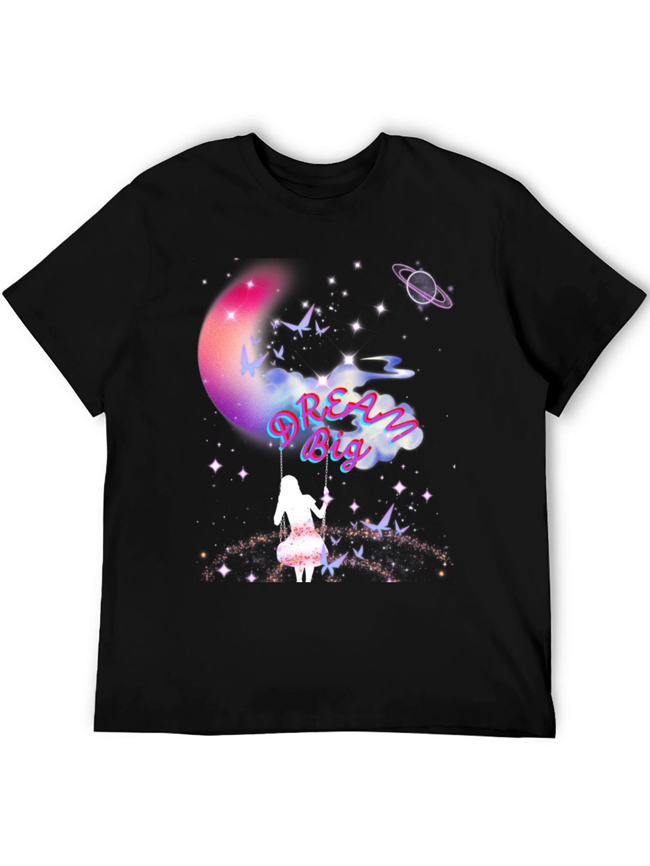 Dream Big Graphic Tee - Celestial Swing Design