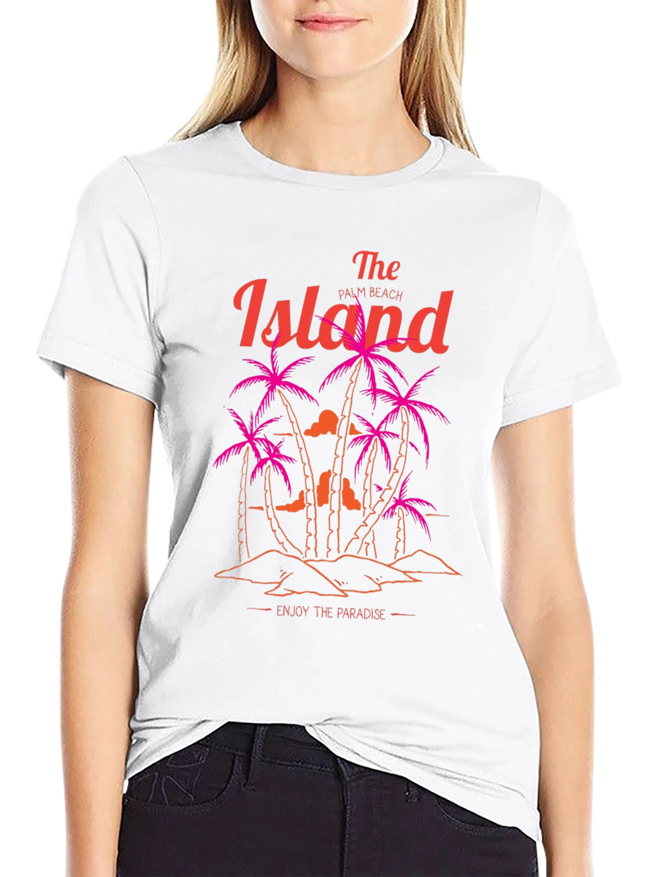 Island Palm Beach Graphic T-Shirt