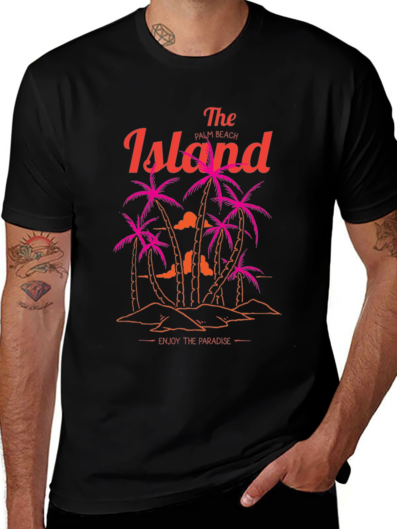 Island Palm Beach Graphic T-Shirt