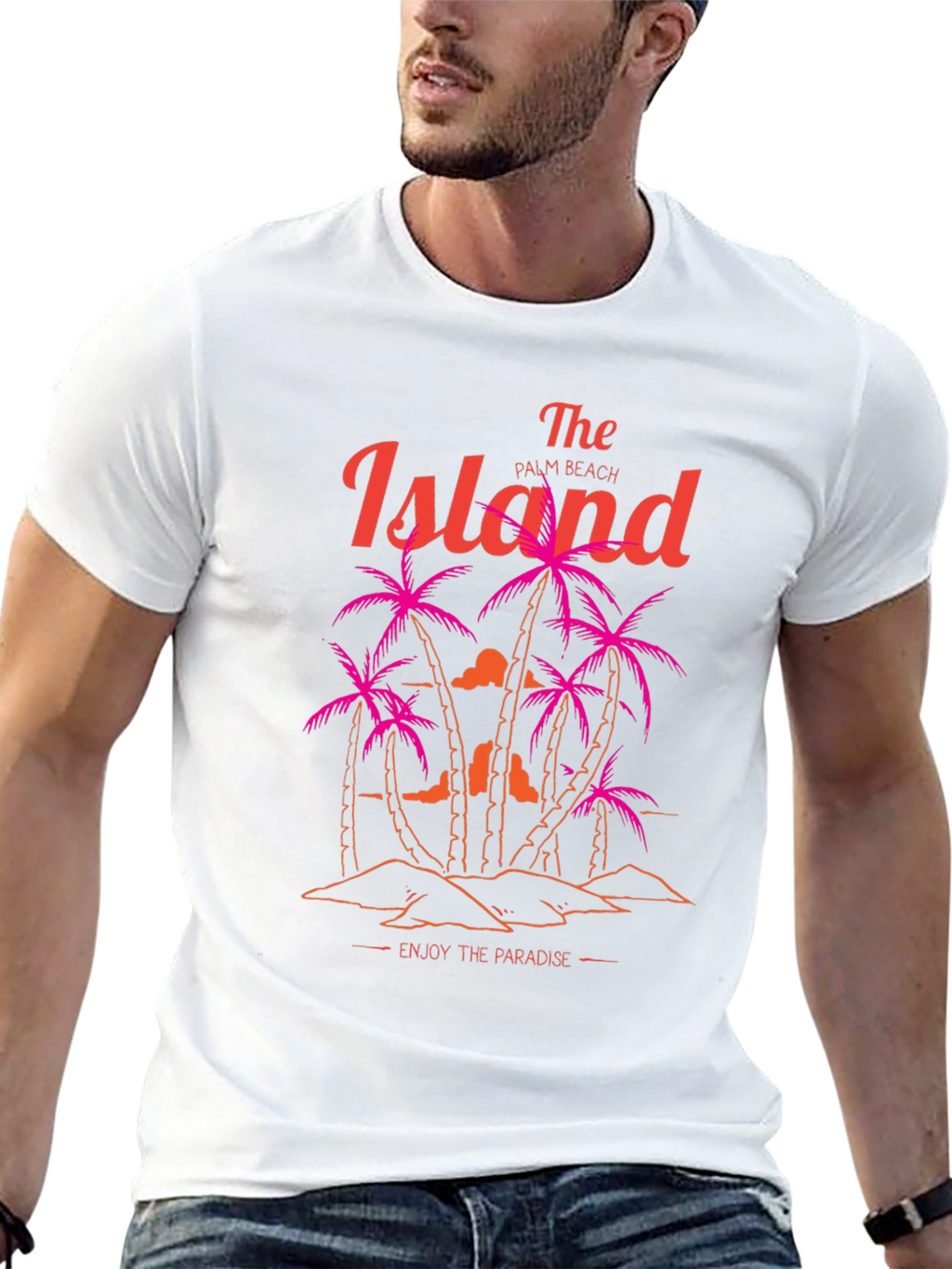 Island Palm Beach Graphic T-Shirt