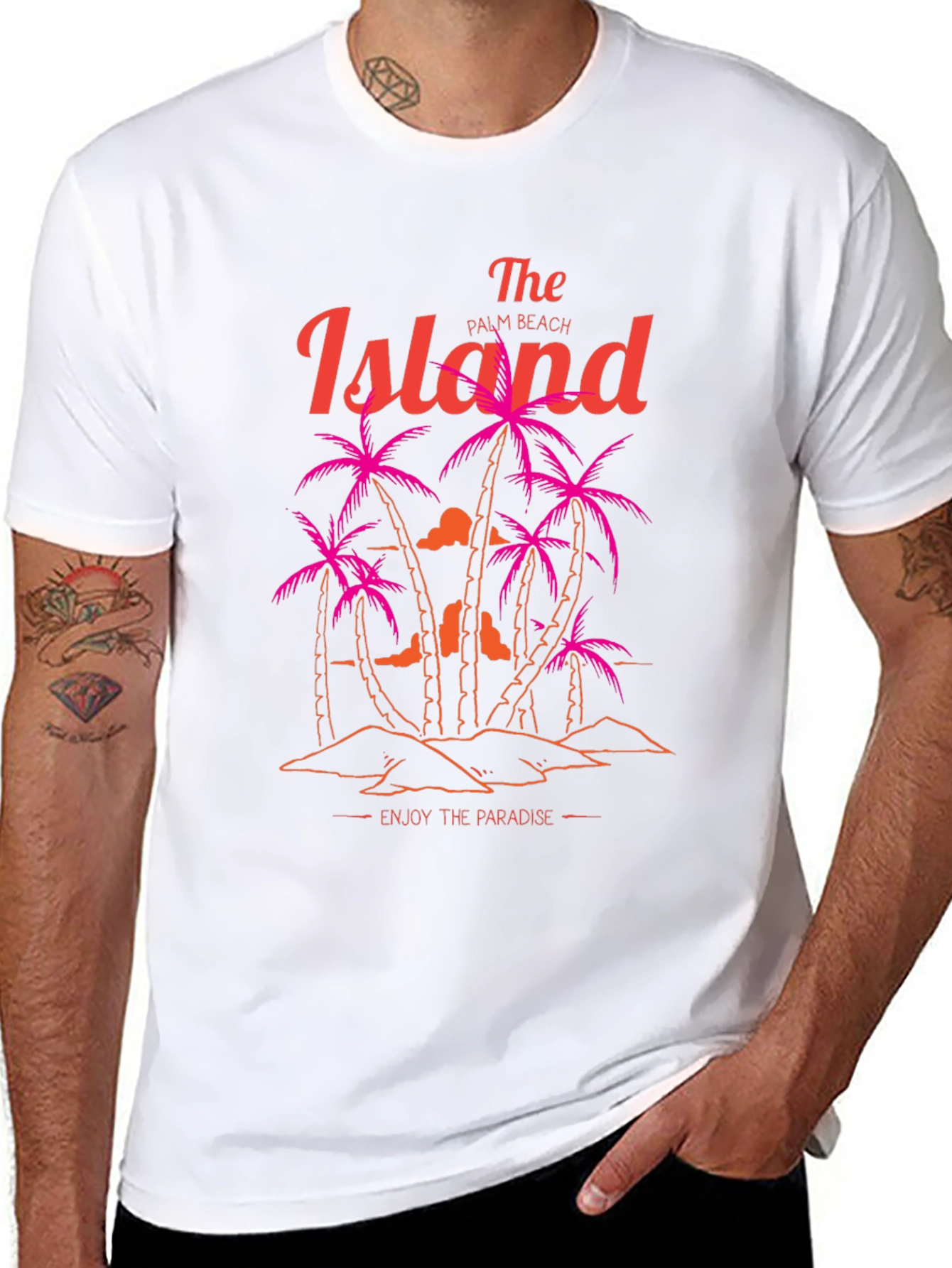 Island Palm Beach Graphic T-Shirt