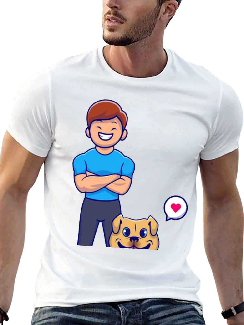 Mans Graphic T-Shirt - Cartoon Design