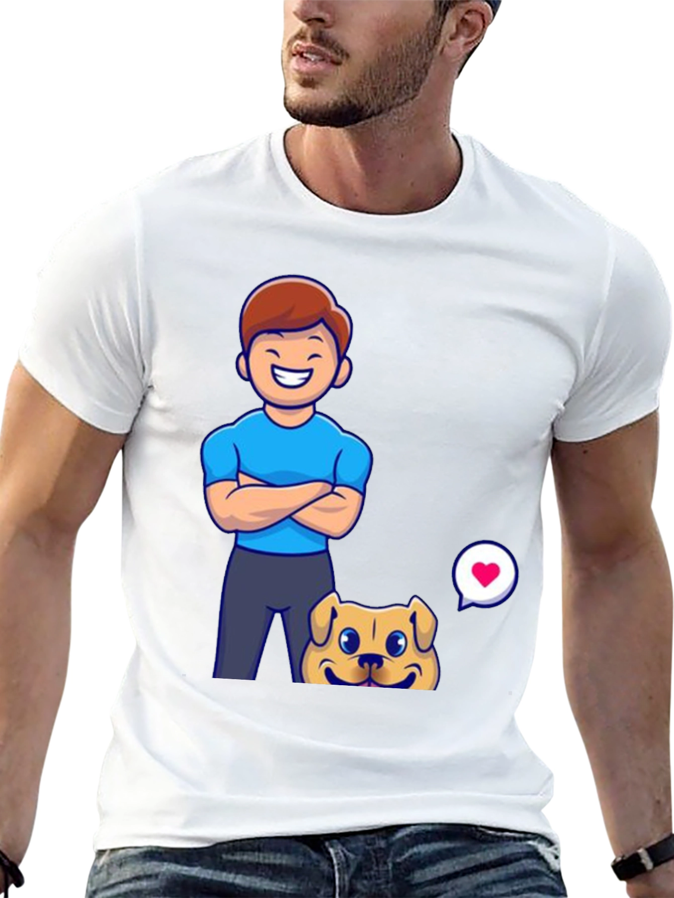 Mans Graphic T-Shirt - Cartoon Design