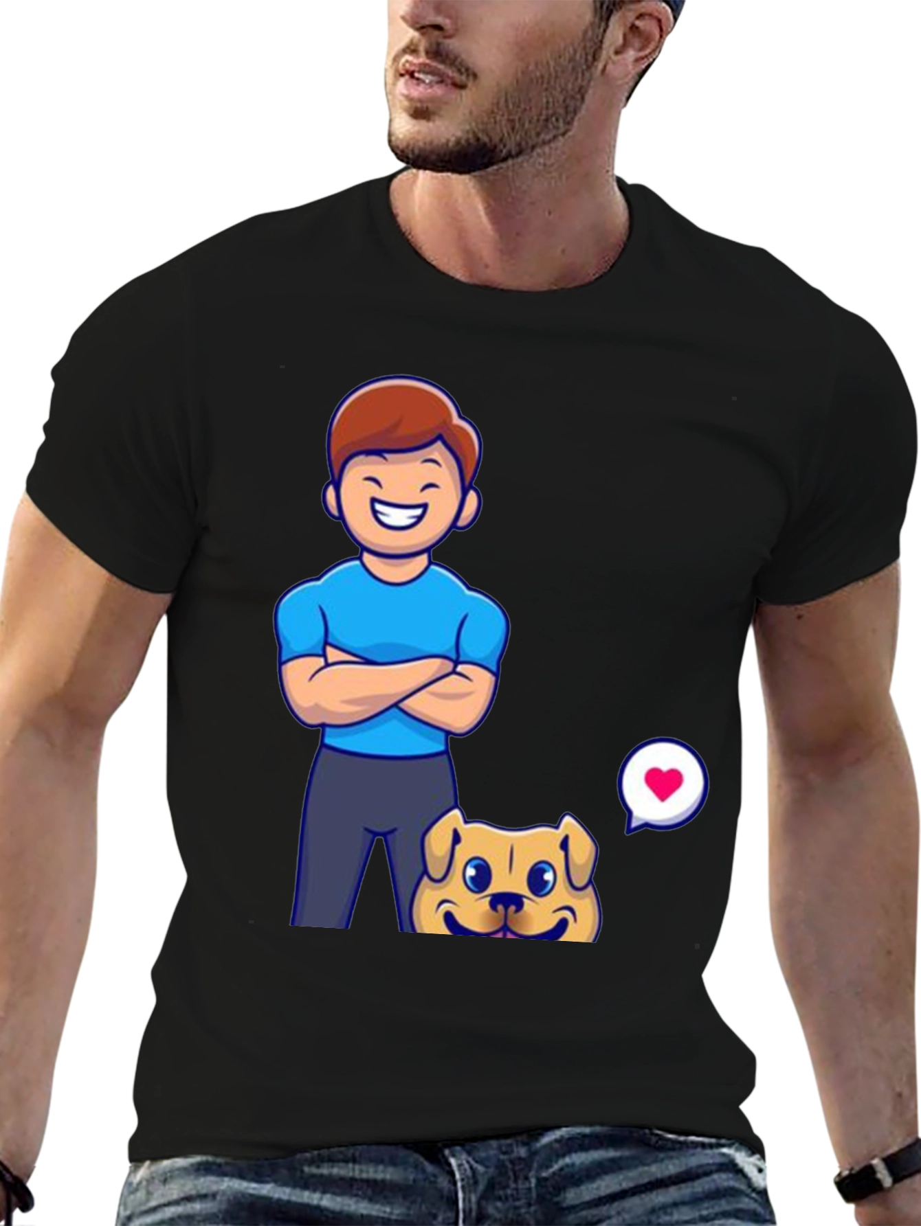 Mans Graphic T-Shirt - Cartoon Design