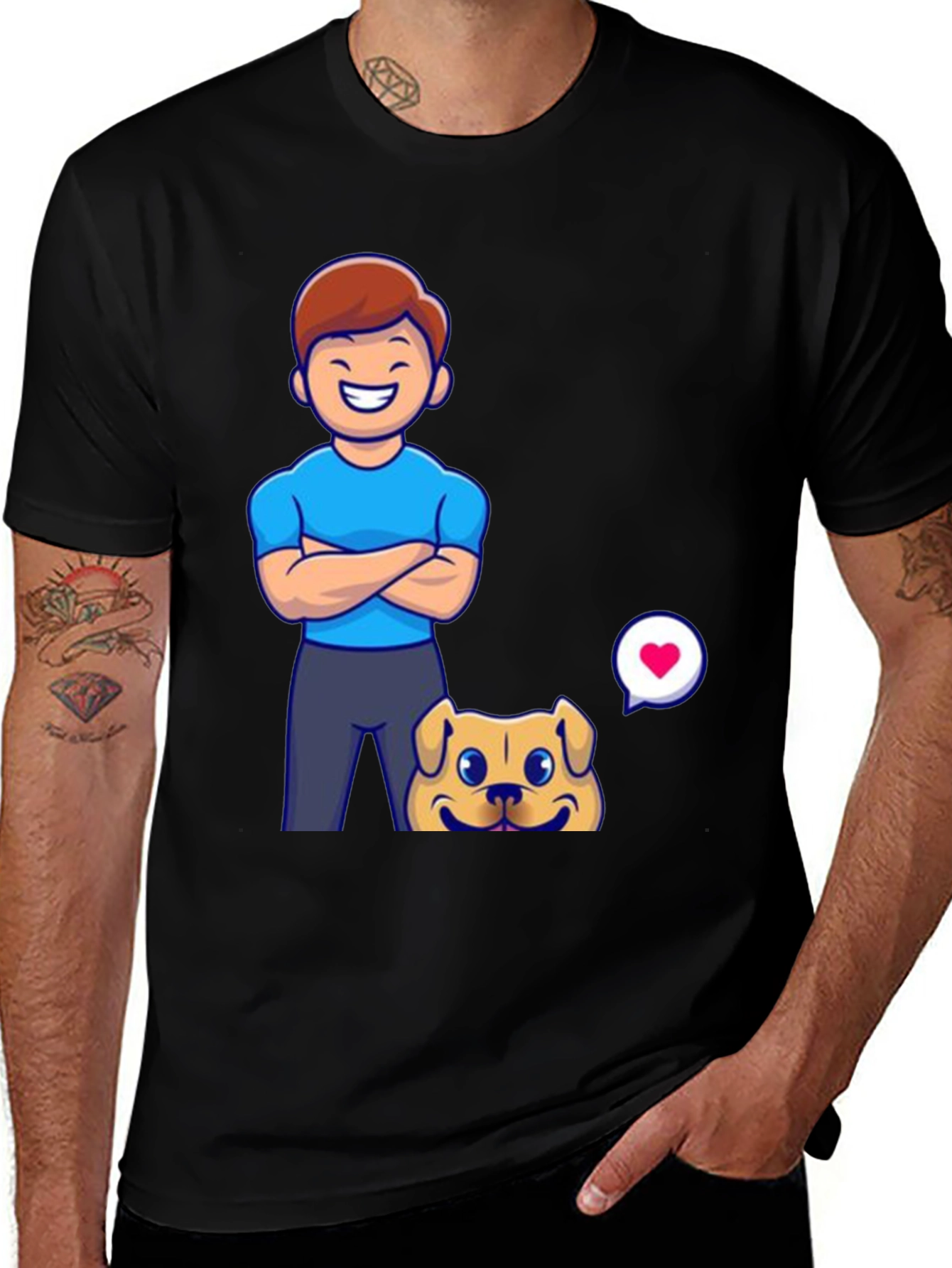 Mans Graphic T-Shirt - Cartoon Design