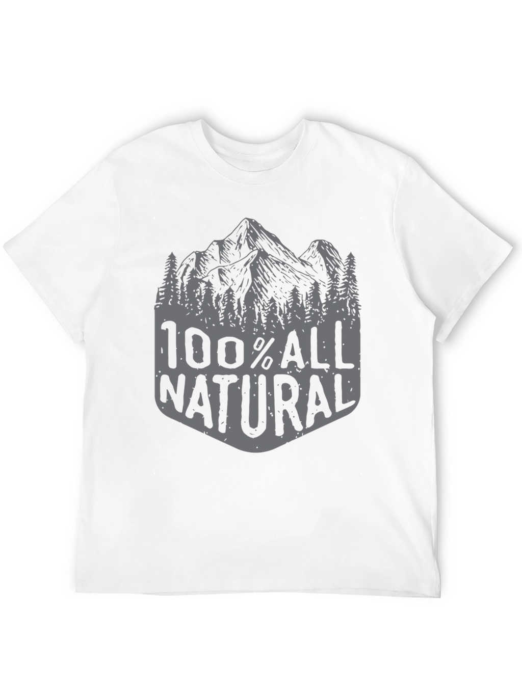 100% All Natural Mountain Graphic T-Shirt