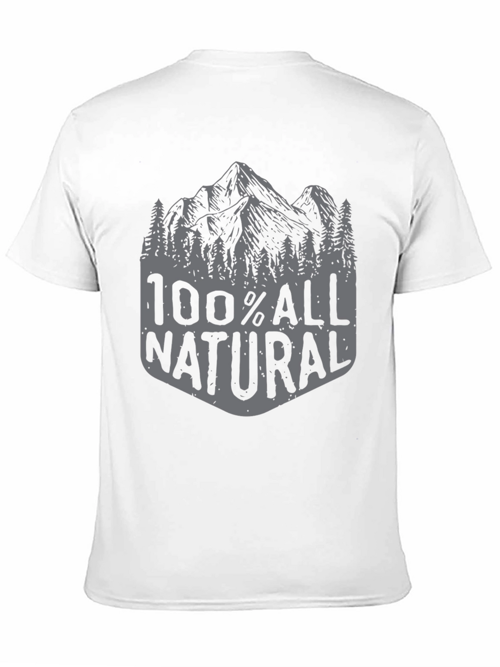 100% All Natural Mountain Graphic T-Shirt