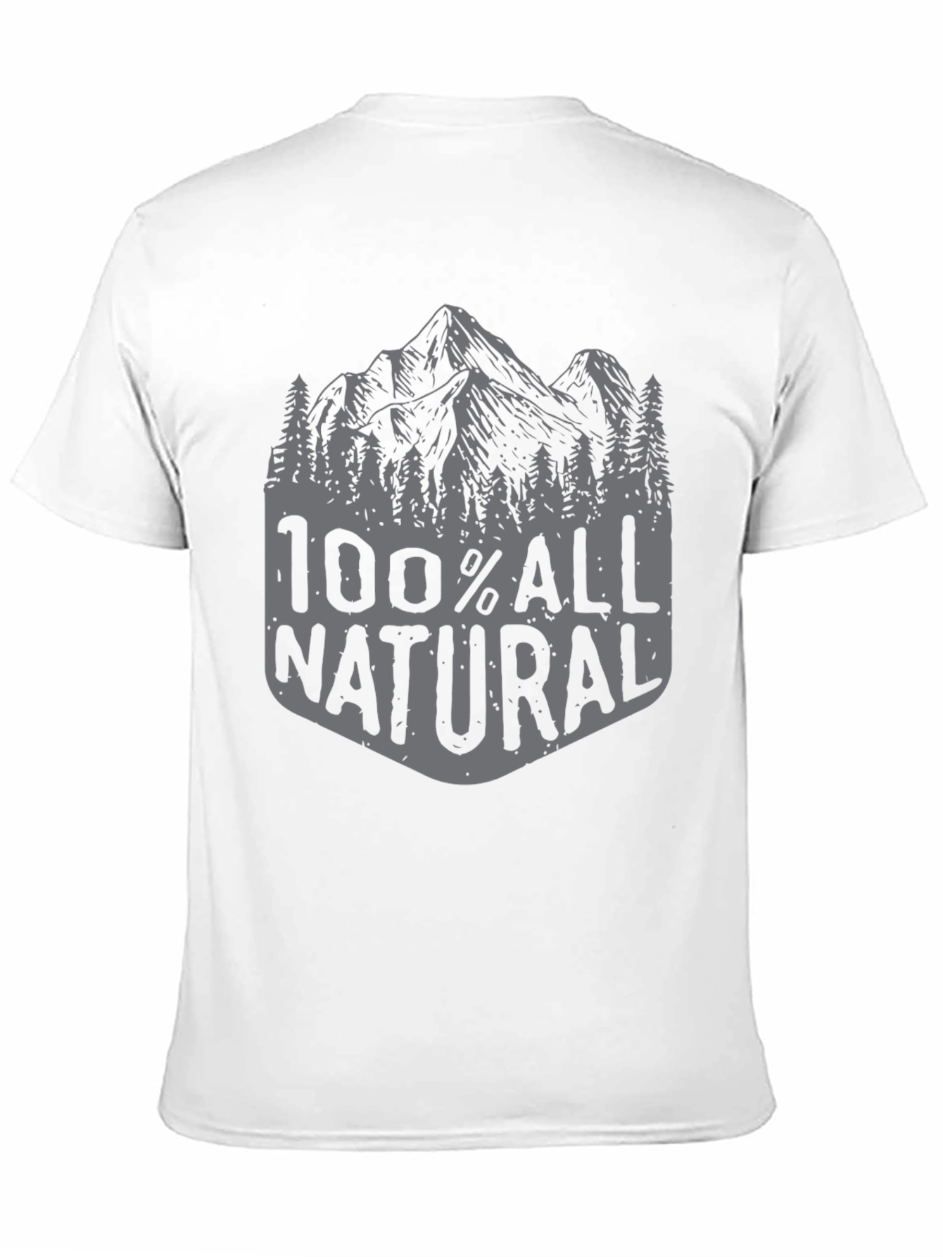 100% All Natural Mountain Graphic T-Shirt