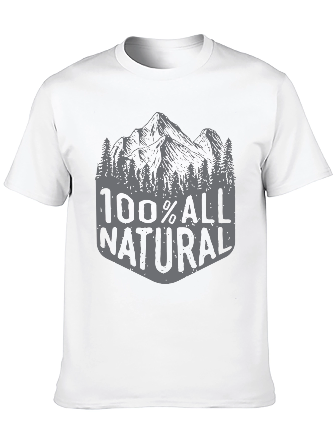 100% All Natural Mountain Graphic T-Shirt