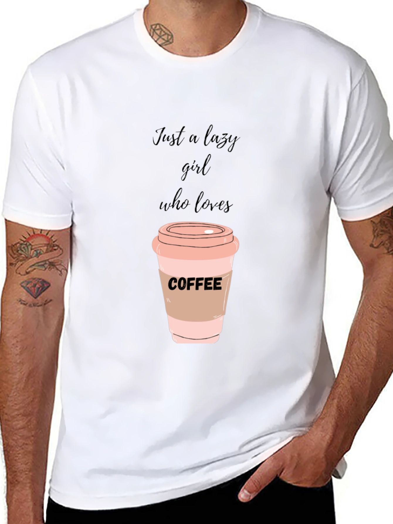 Lazy Girl Coffee Lover T-Shirt