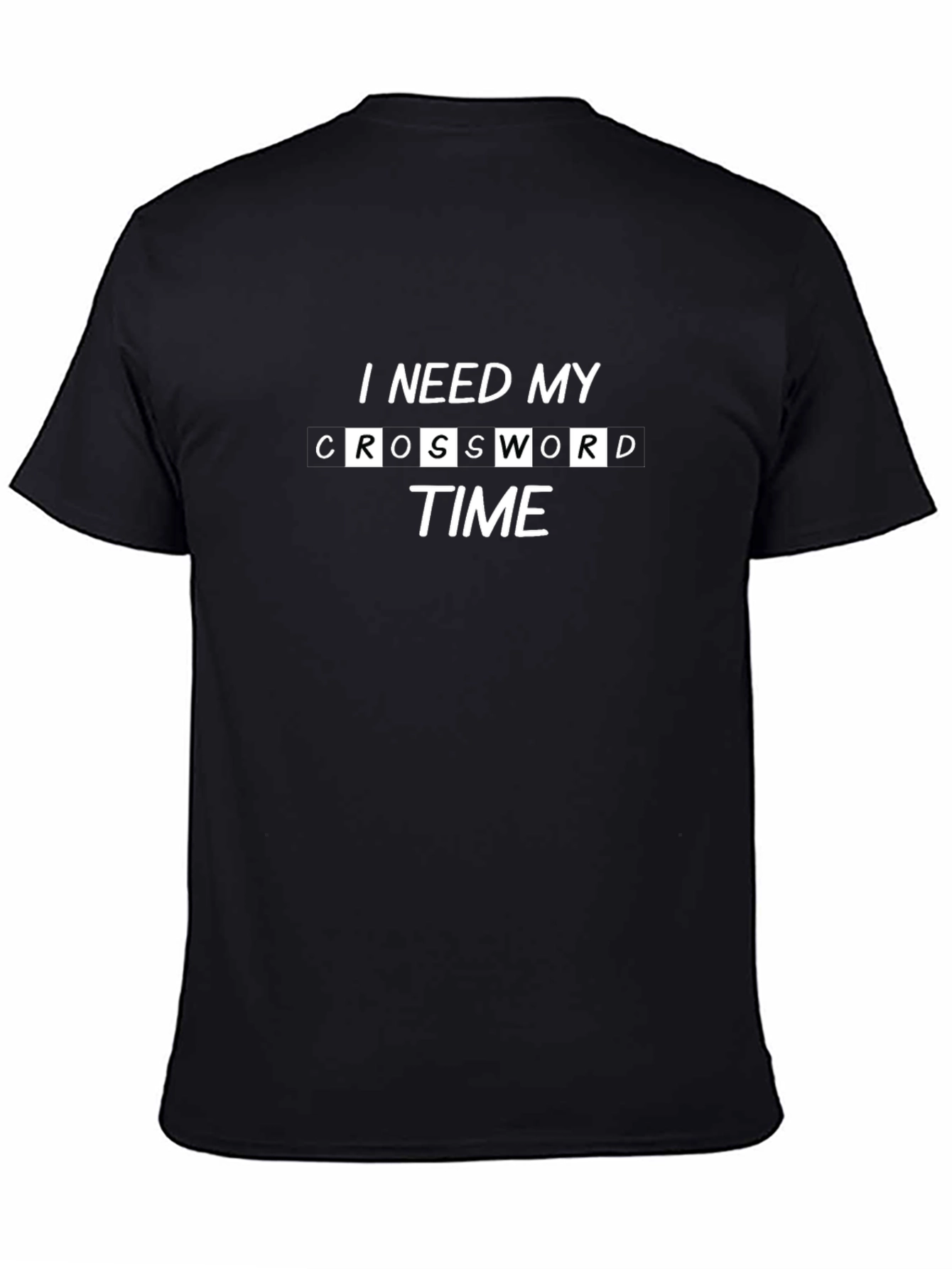 I Need My Crossword Time Black T-Shirt
