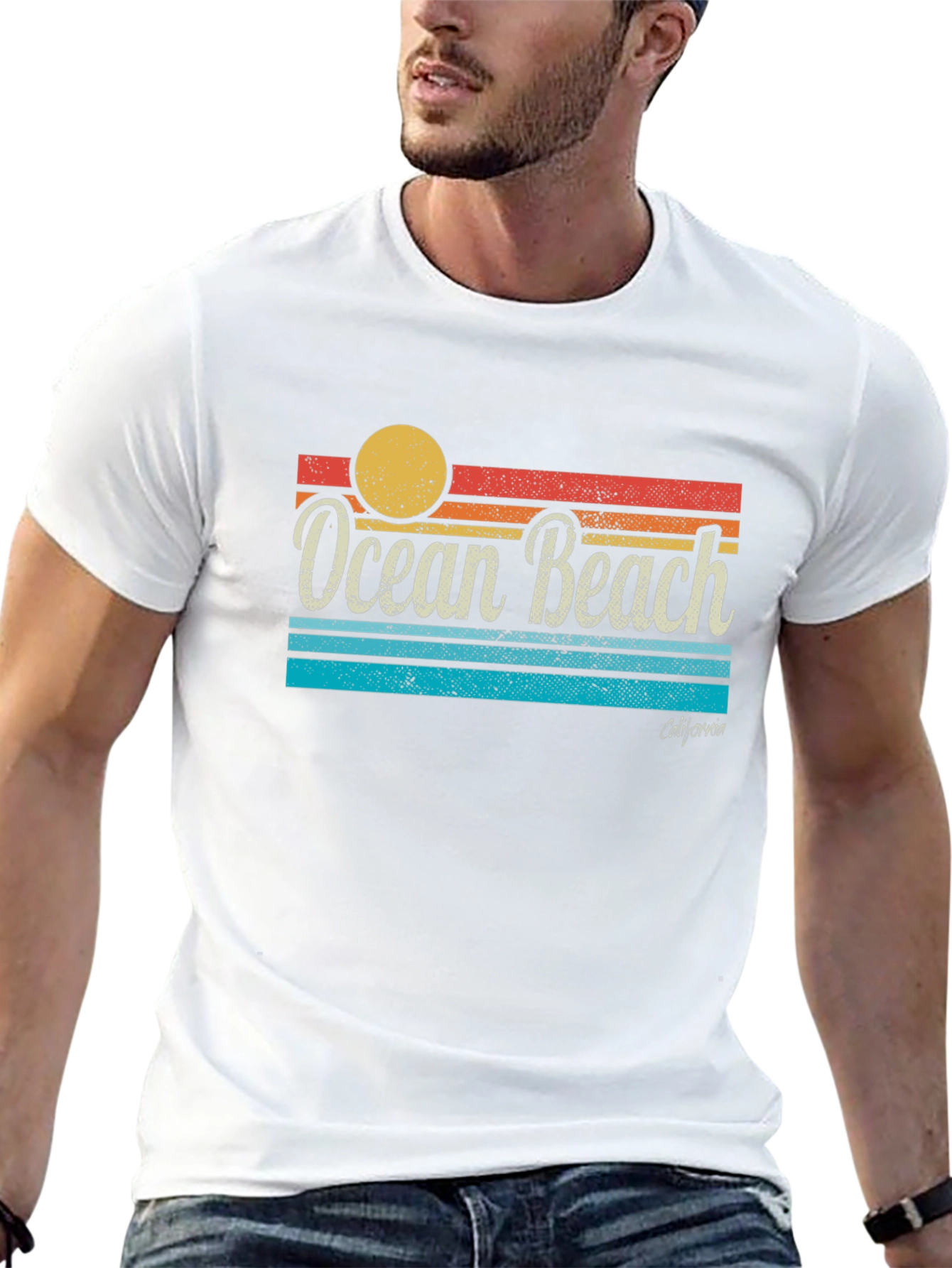Ocean Beach California Retro T-Shirt