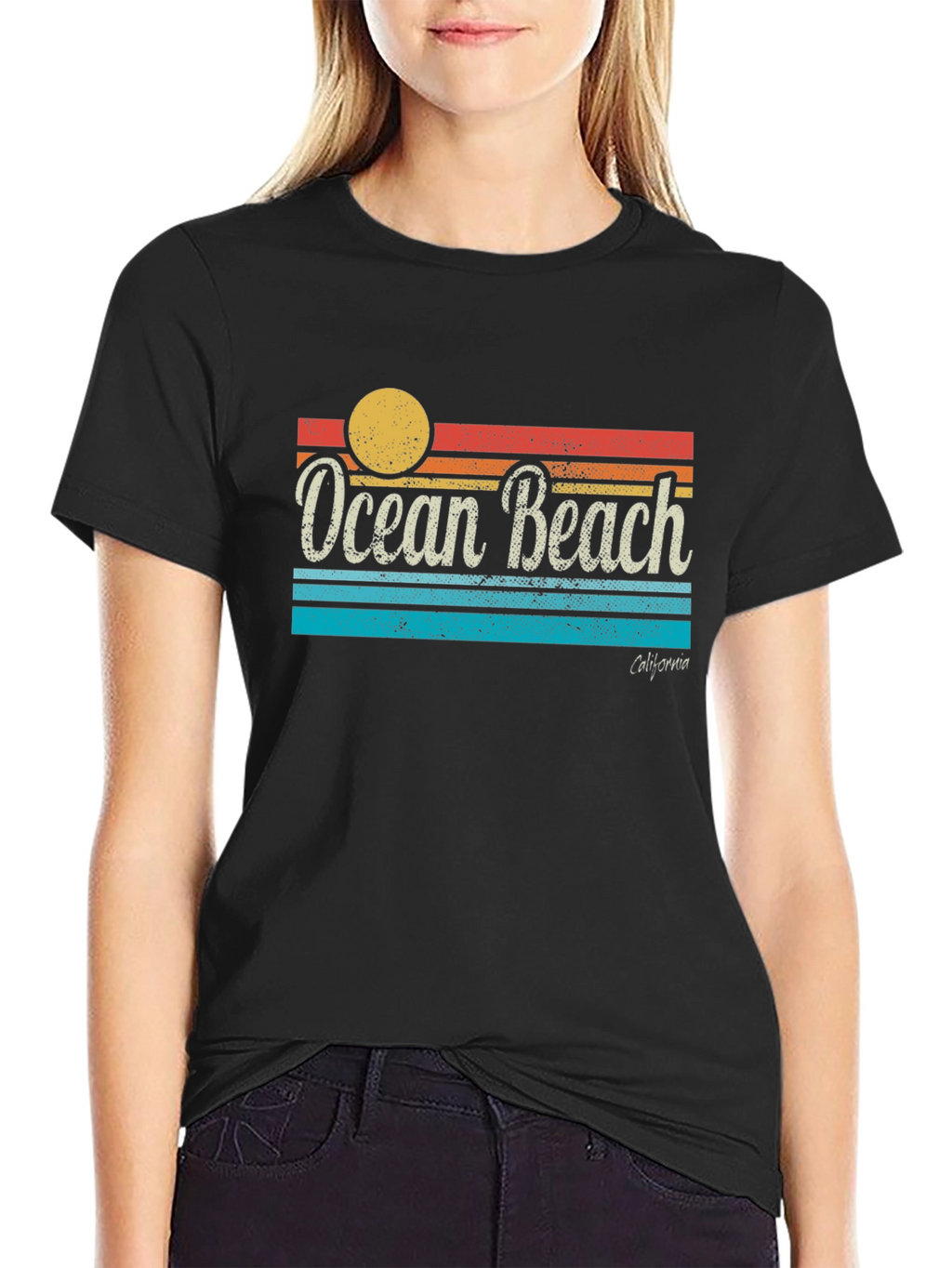 Ocean Beach California Retro T-Shirt