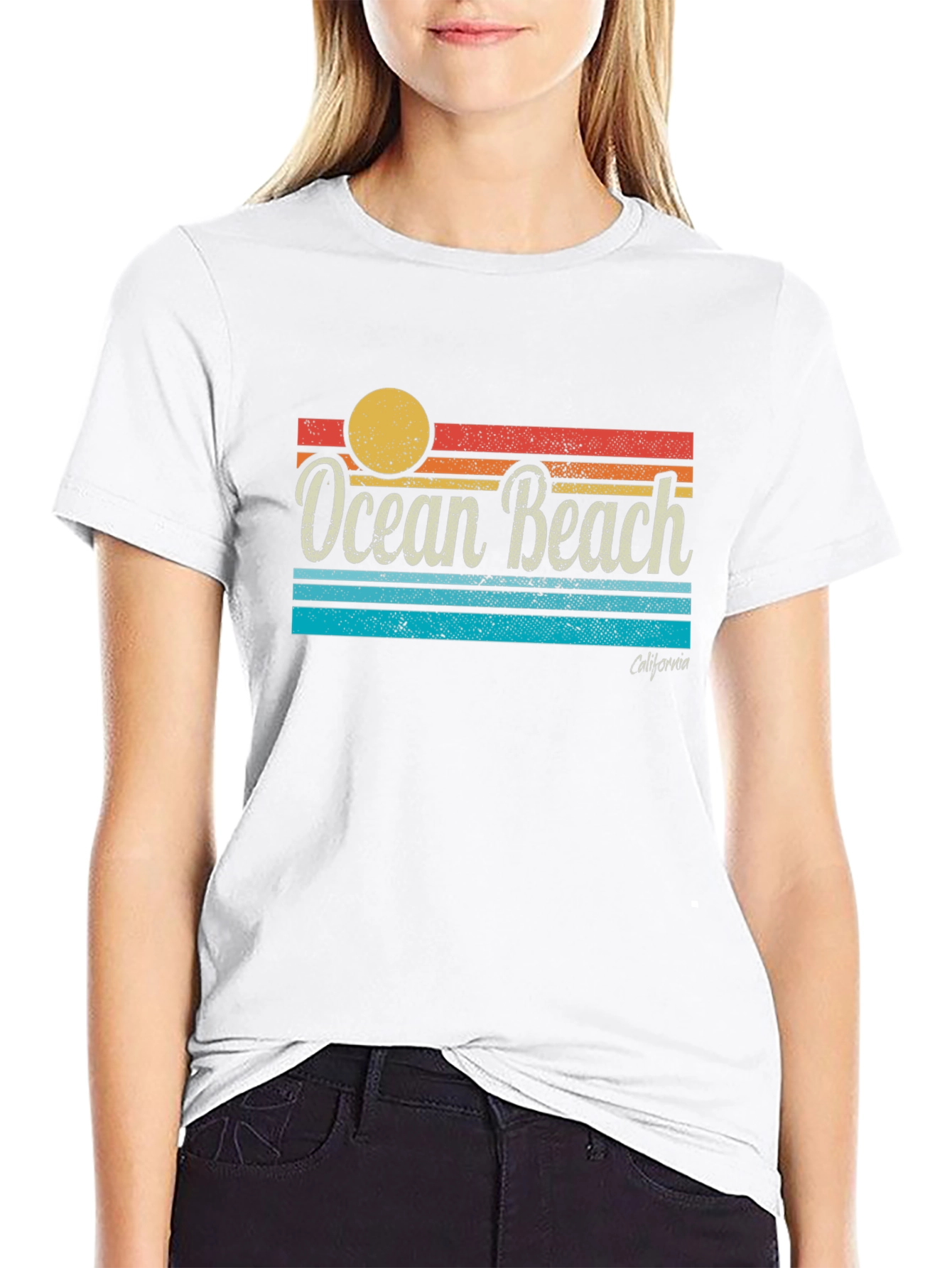 Ocean Beach California Retro T-Shirt