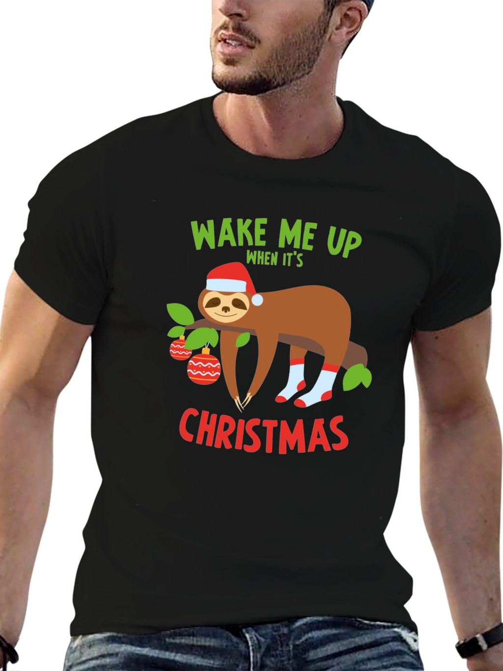 Funny Christmas Sloth T-Shirt
