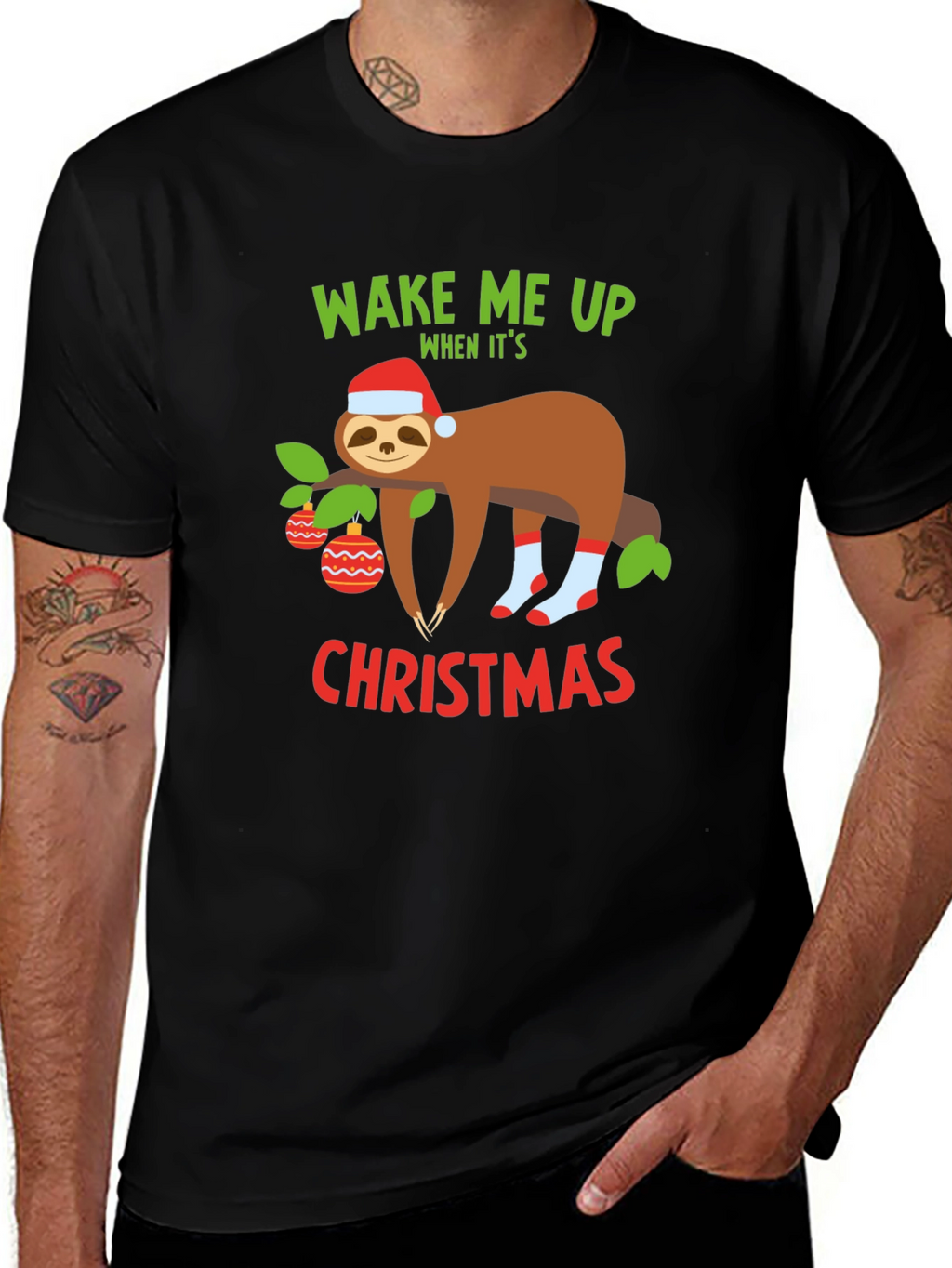 Funny Christmas Sloth T-Shirt