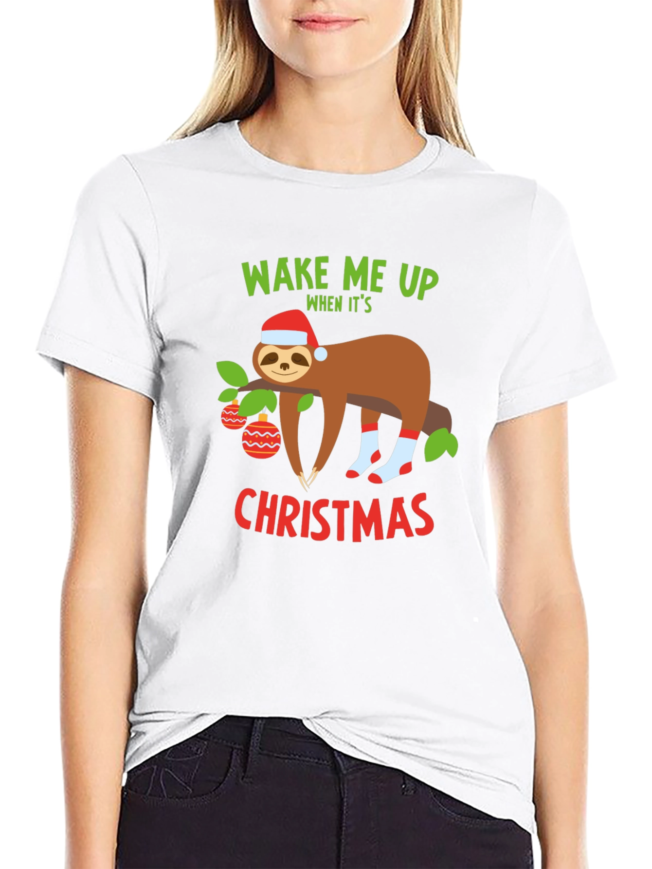 Funny Christmas Sloth T-Shirt