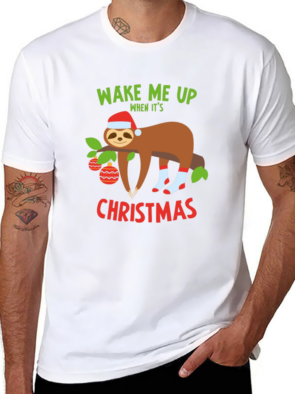 Funny Christmas Sloth T-Shirt