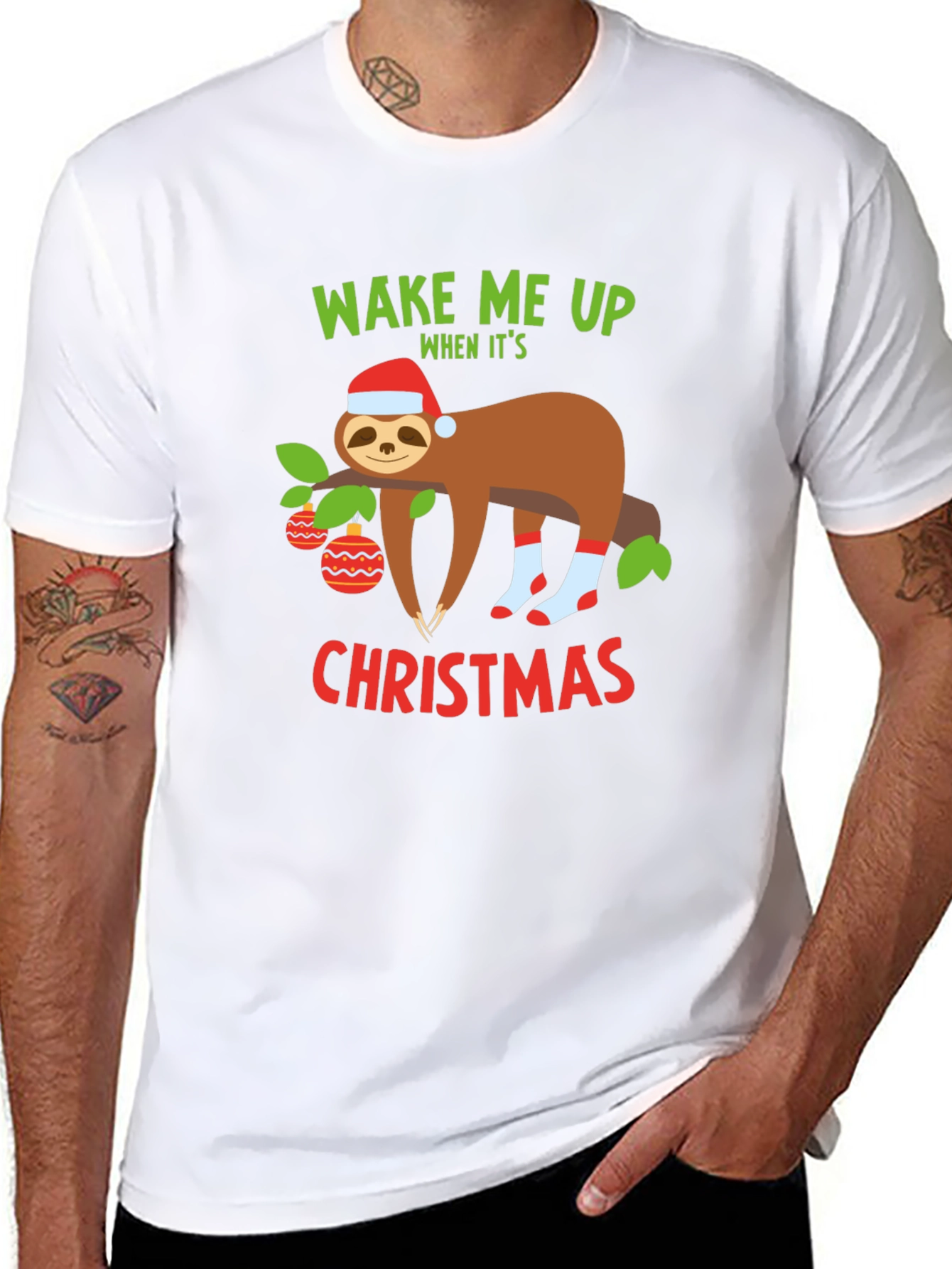 Funny Christmas Sloth T-Shirt