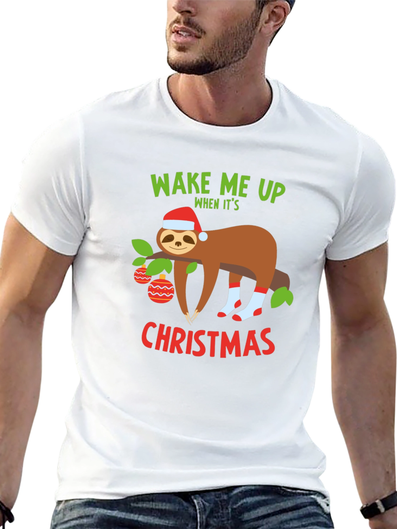 Funny Christmas Sloth T-Shirt