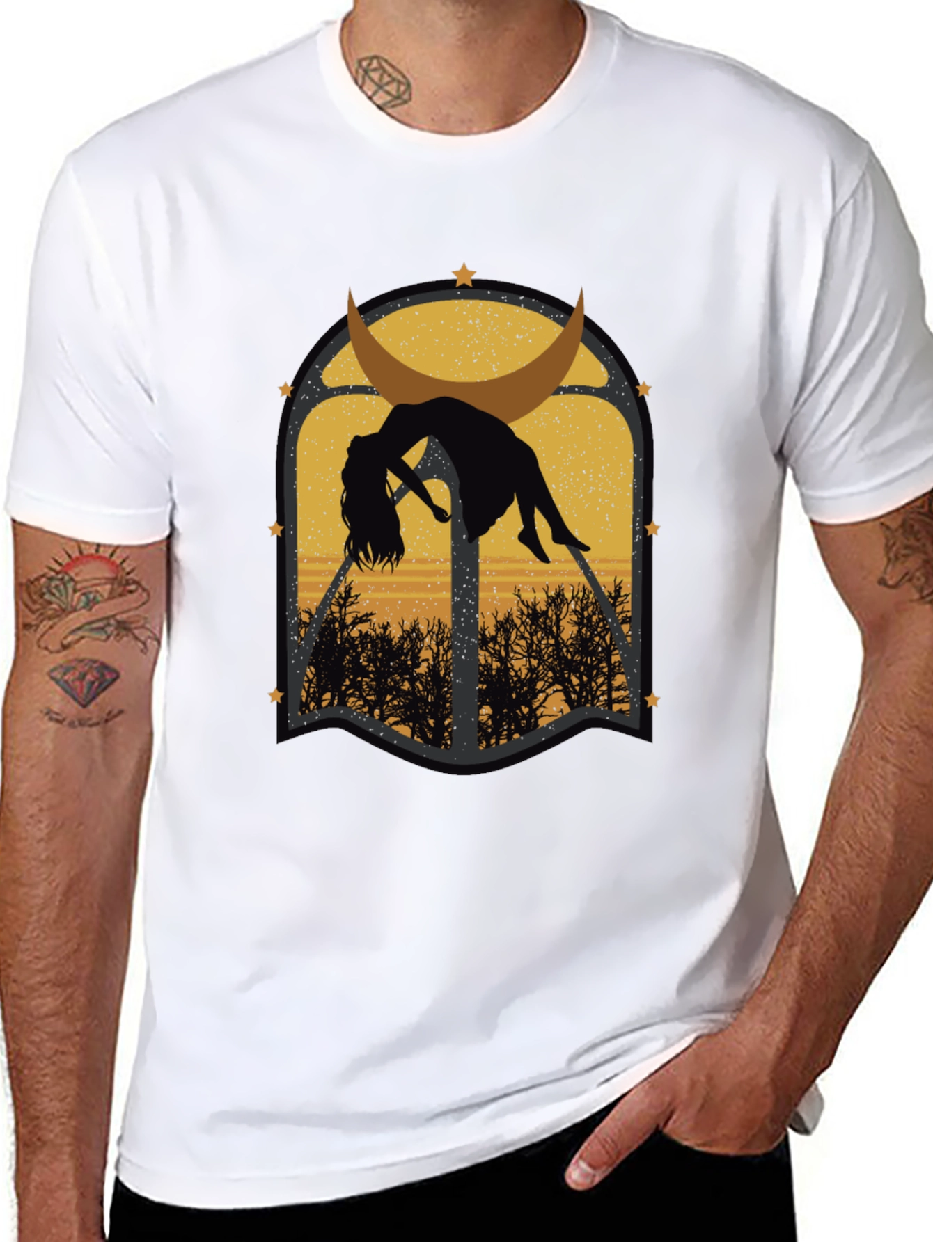 Mystic Moon T-Shirt - Gothic Graphic Tee