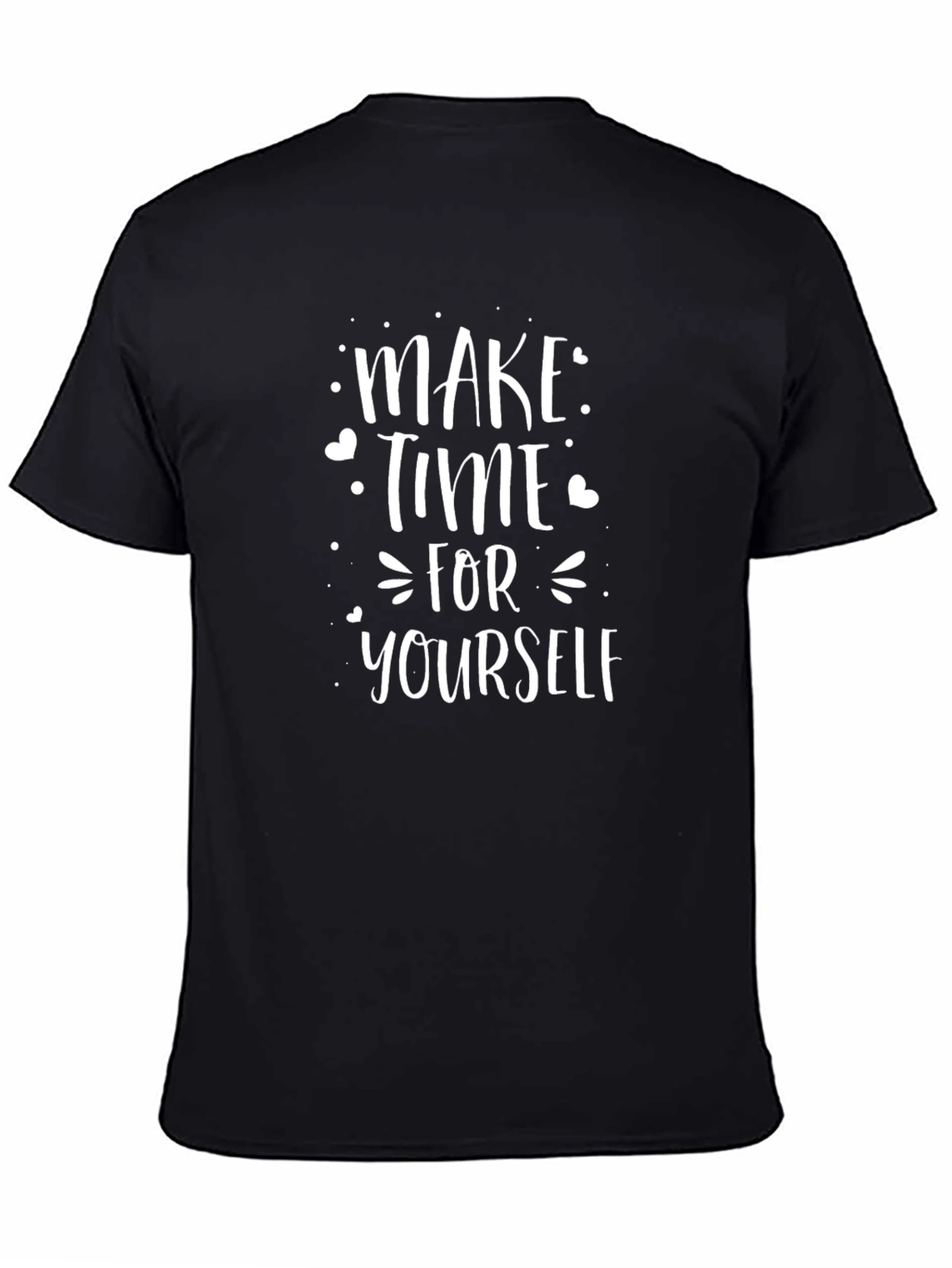 Make Time for Yourself Black Graphic T-Shirt