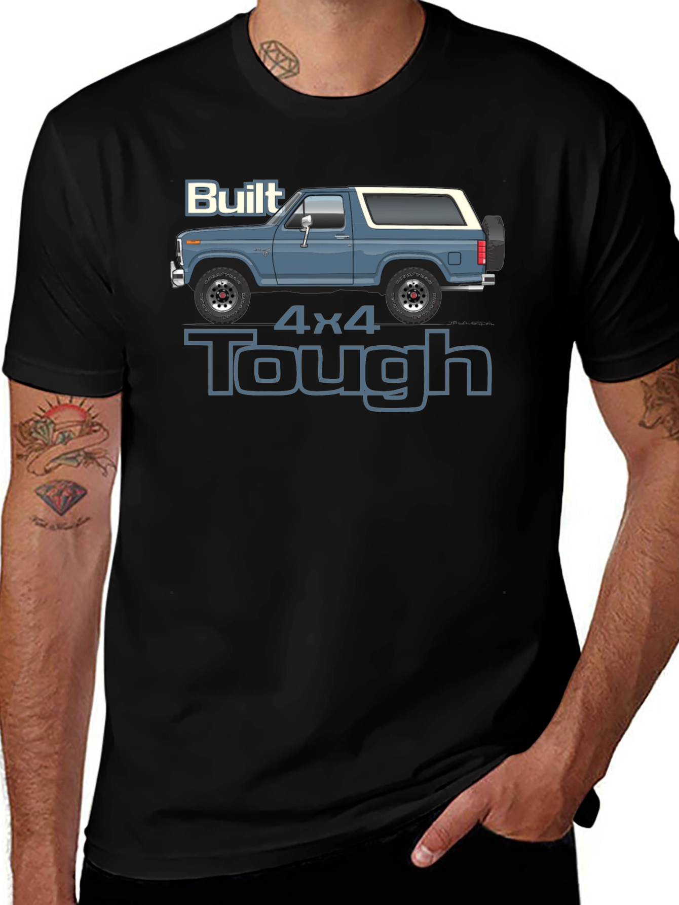 Built 4x4 Tough Graphic Tee - Bronco Truck Shirt