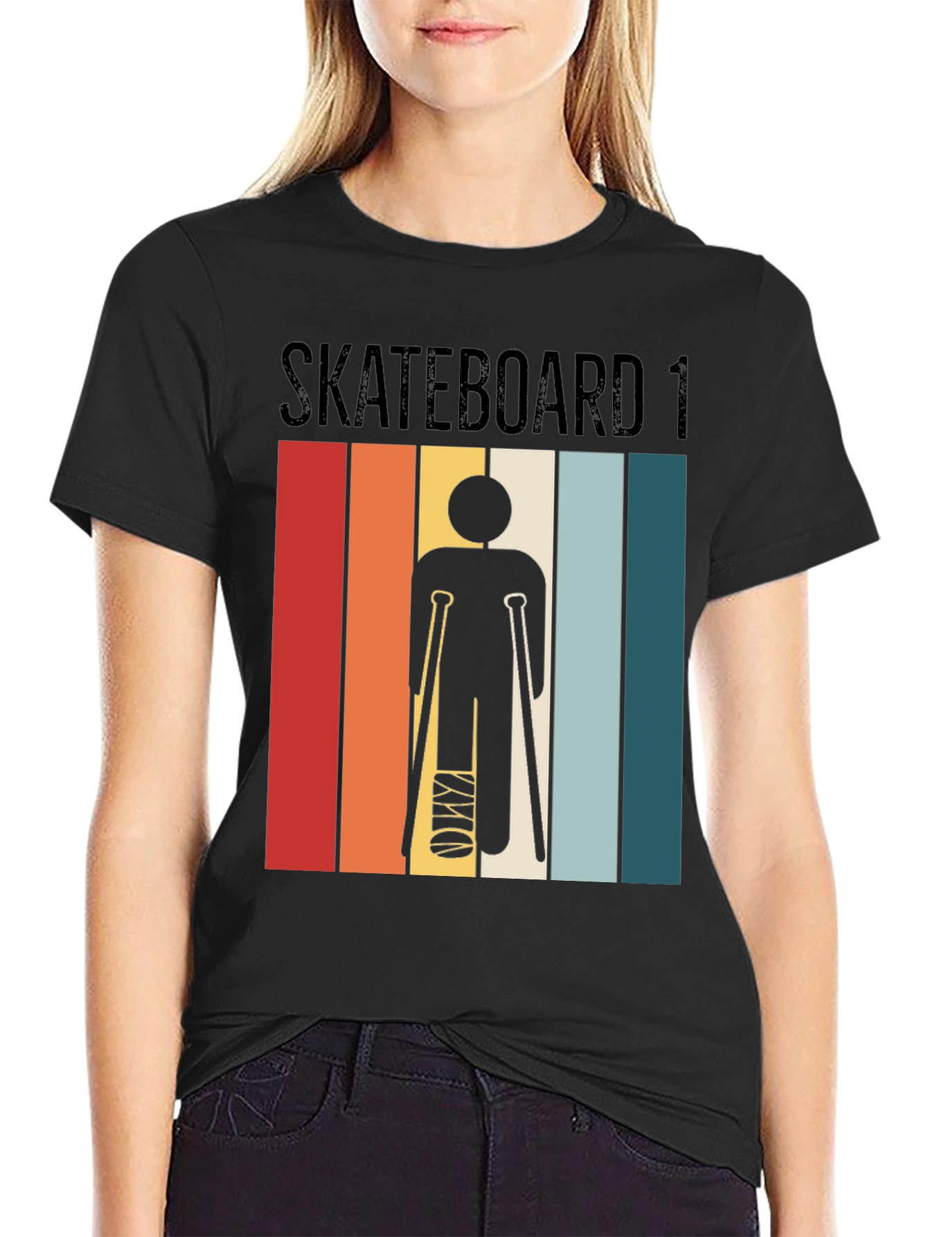 Funny Skateboard Injury T-Shirt - Broken Leg Gift