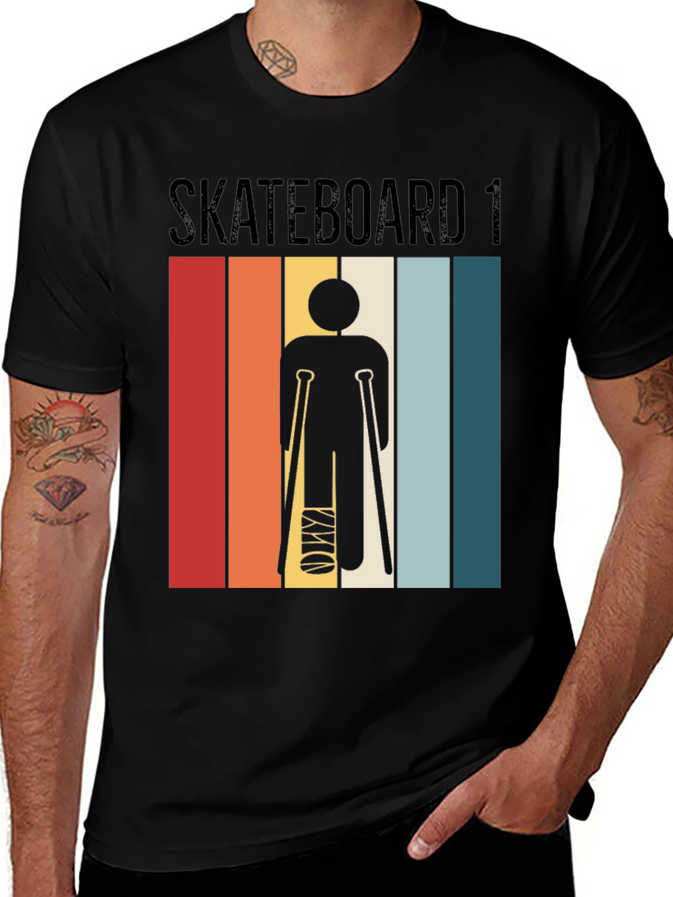 Funny Skateboard Injury T-Shirt - Broken Leg Gift
