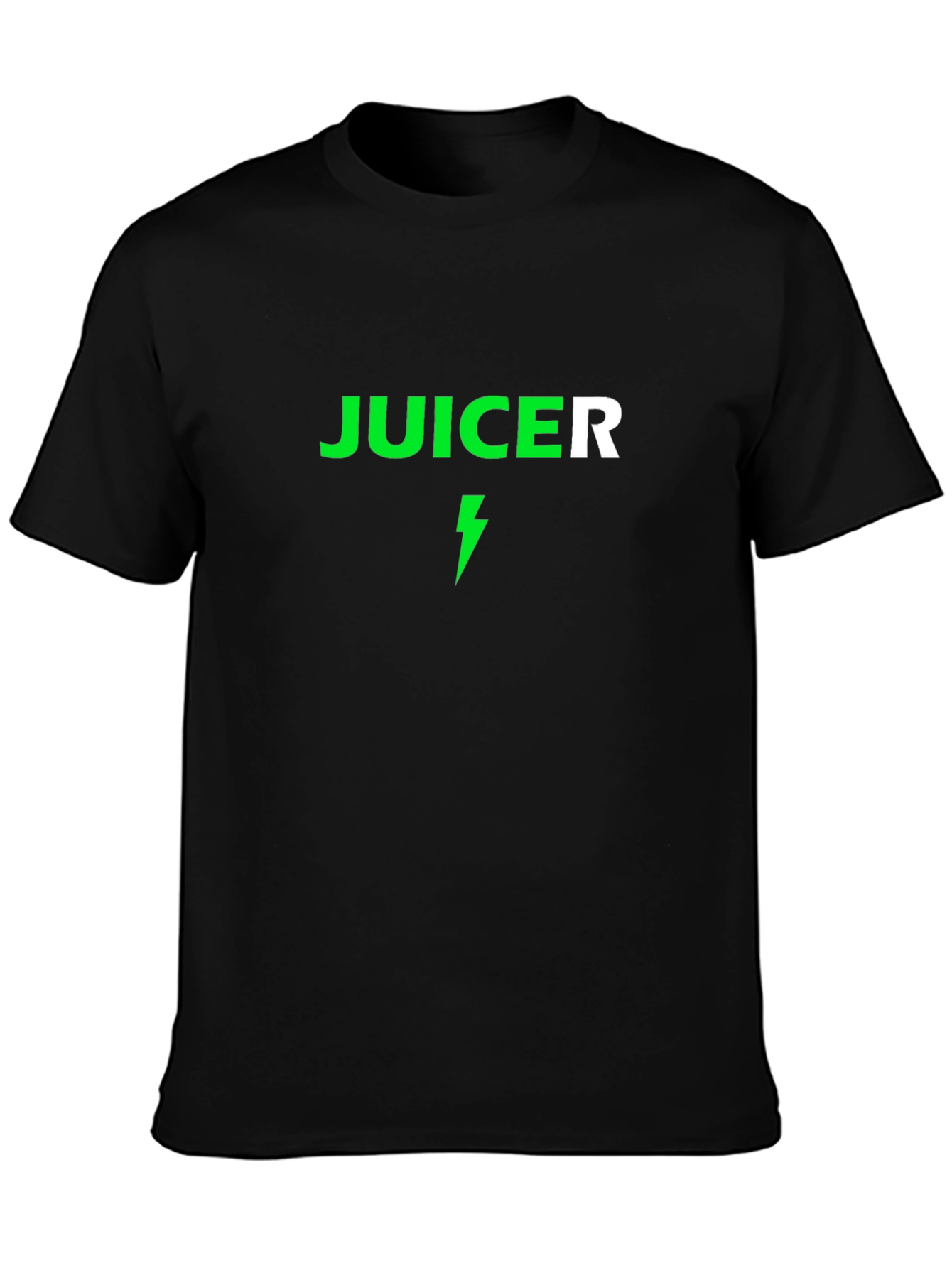Juicer Lightning Bolt Graphic Tee - Black Cotton T-Shirt