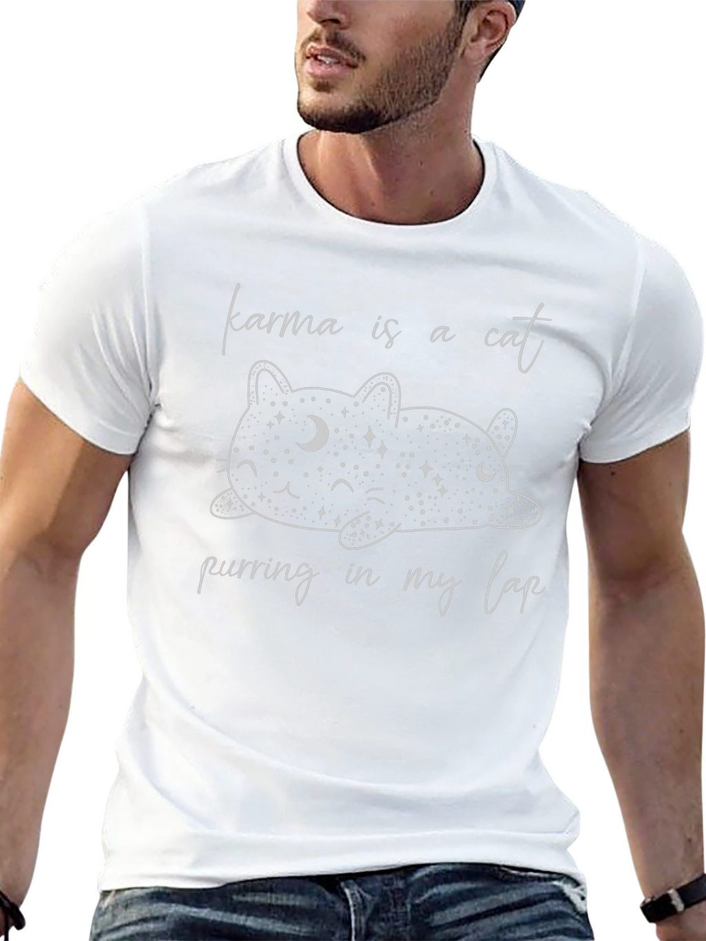Karma Is A Cat Graphic T-Shirt