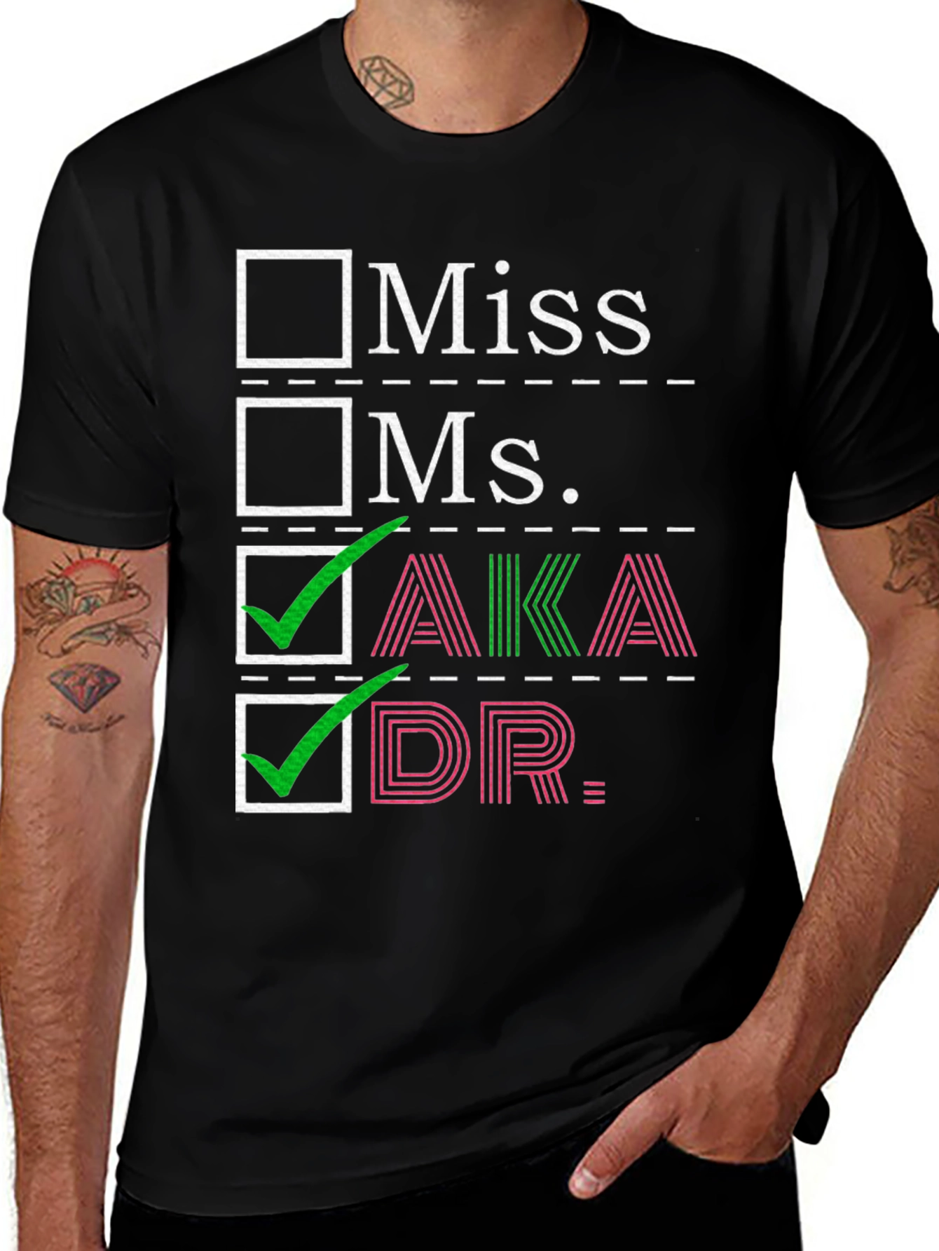 AKA DR. T-Shirt - Sorority Checkbox Tee