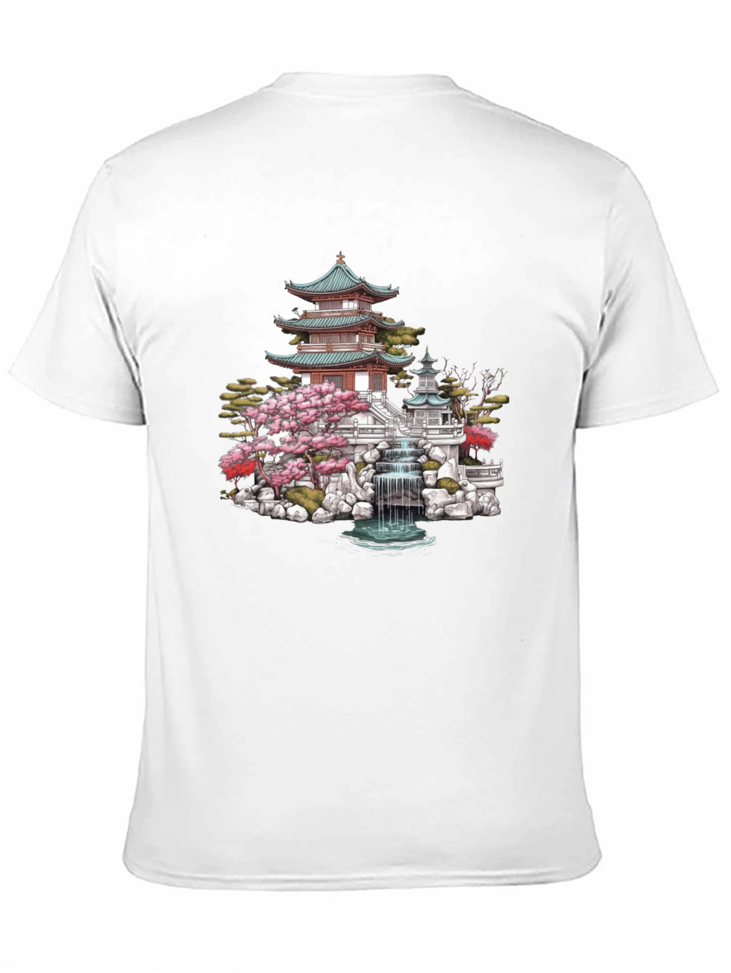 Japanese Temple Garden Graphic Tee - Black