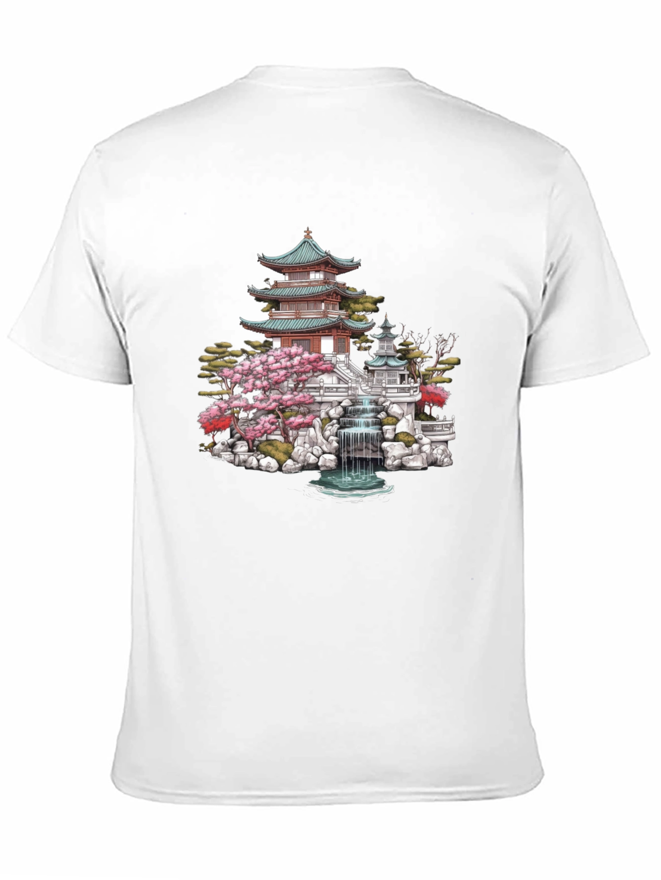 Japanese Temple Garden Graphic Tee - Black