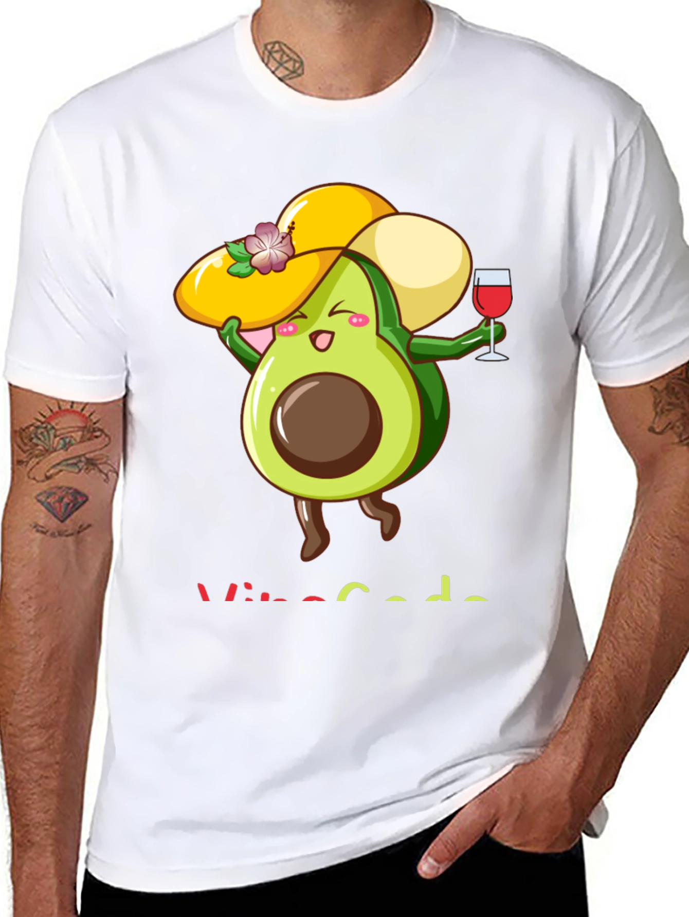 Funny Avocado Wine Lover T-Shirt