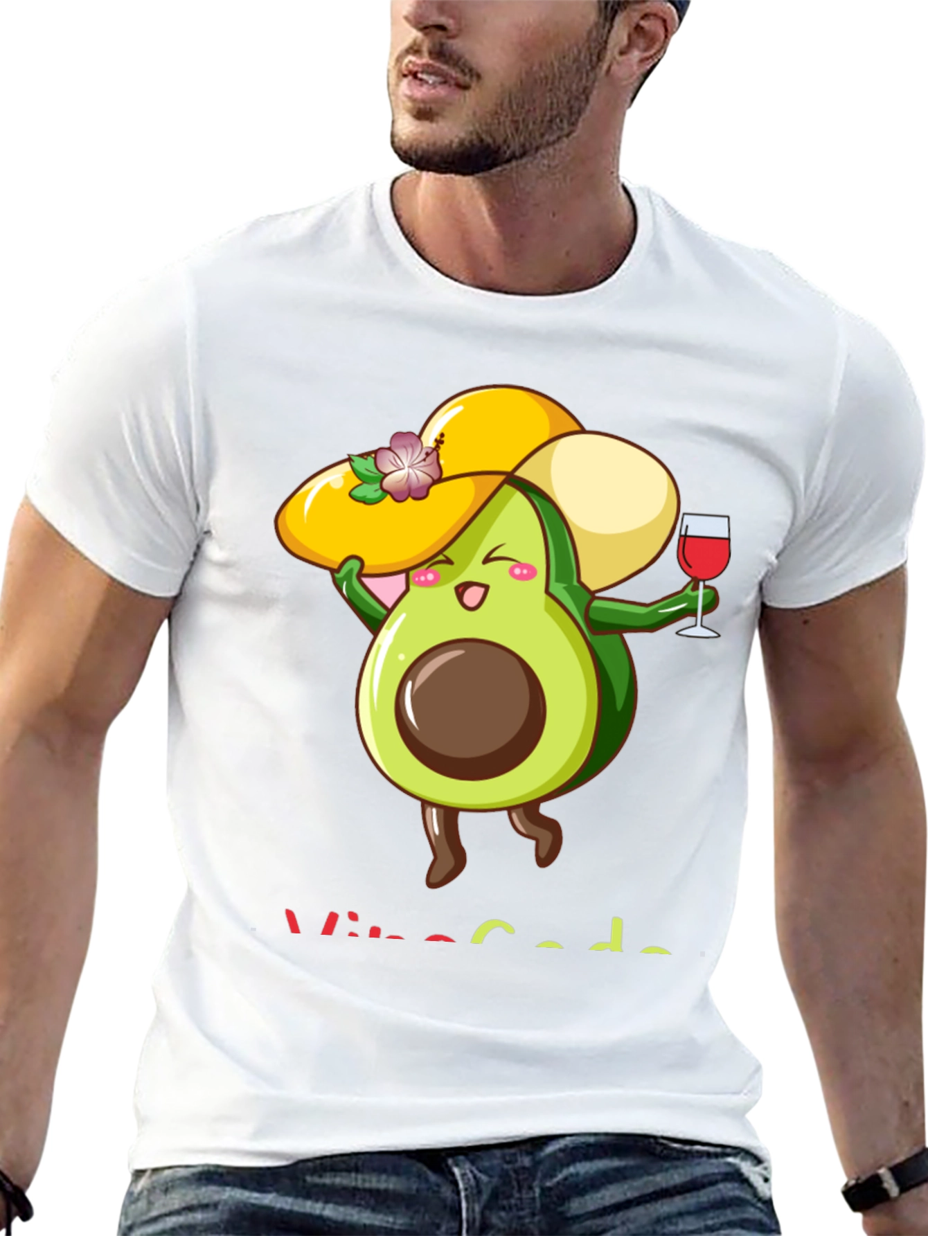 Funny Avocado Wine Lover T-Shirt