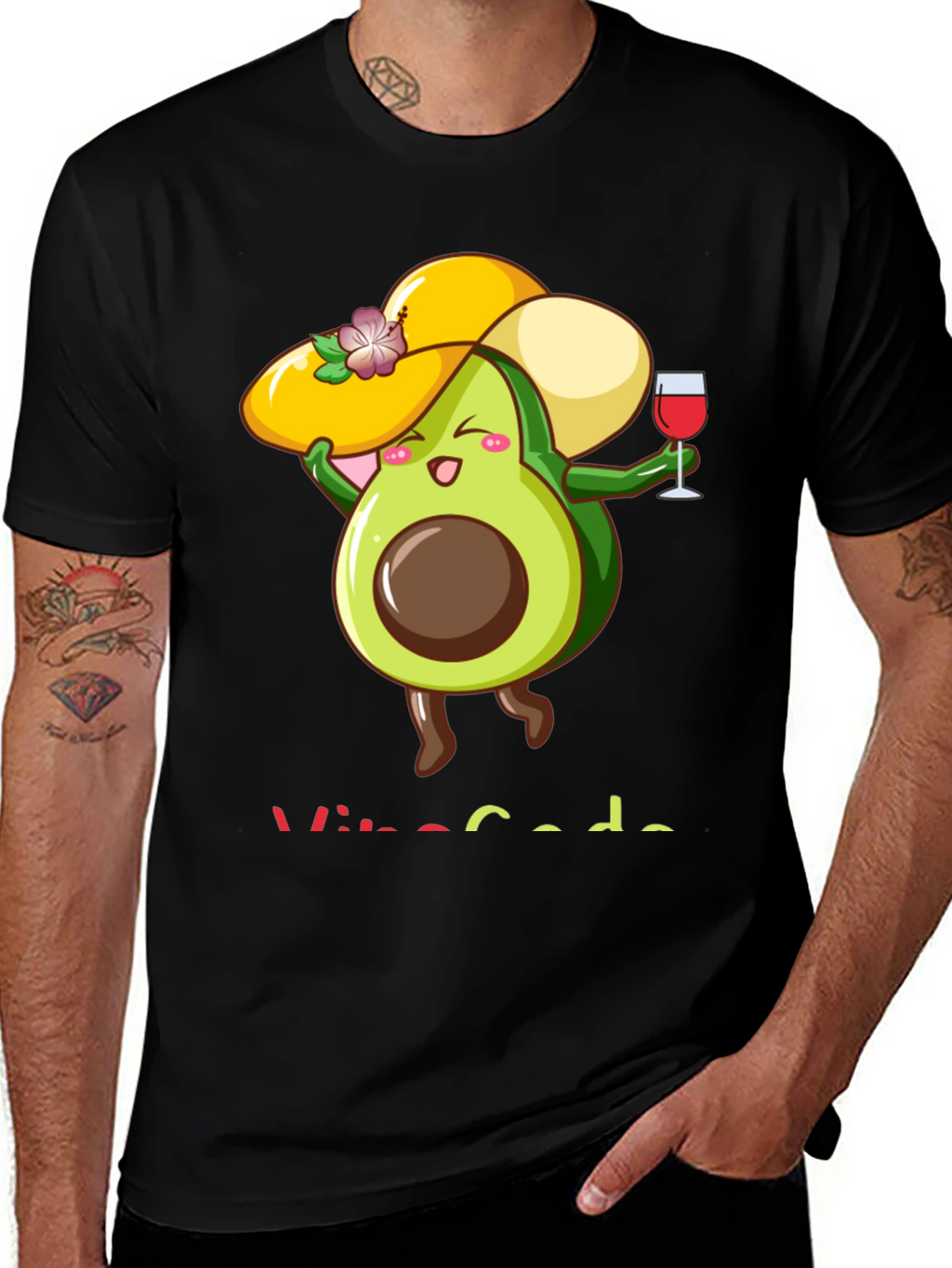 Funny Avocado Wine Lover T-Shirt