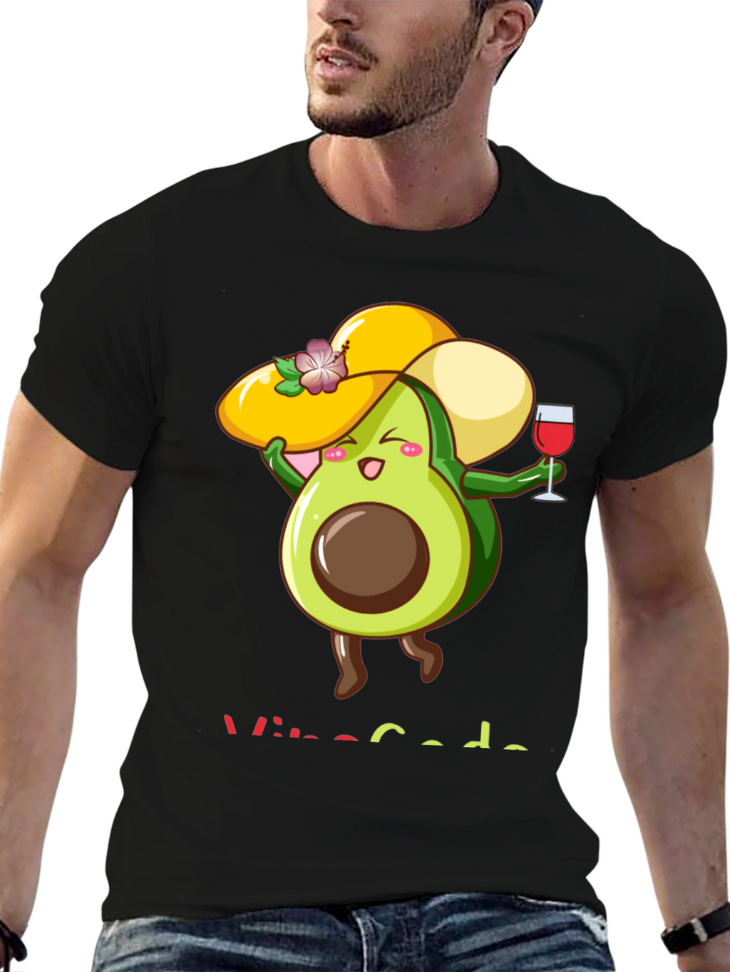 Funny Avocado Wine Lover T-Shirt