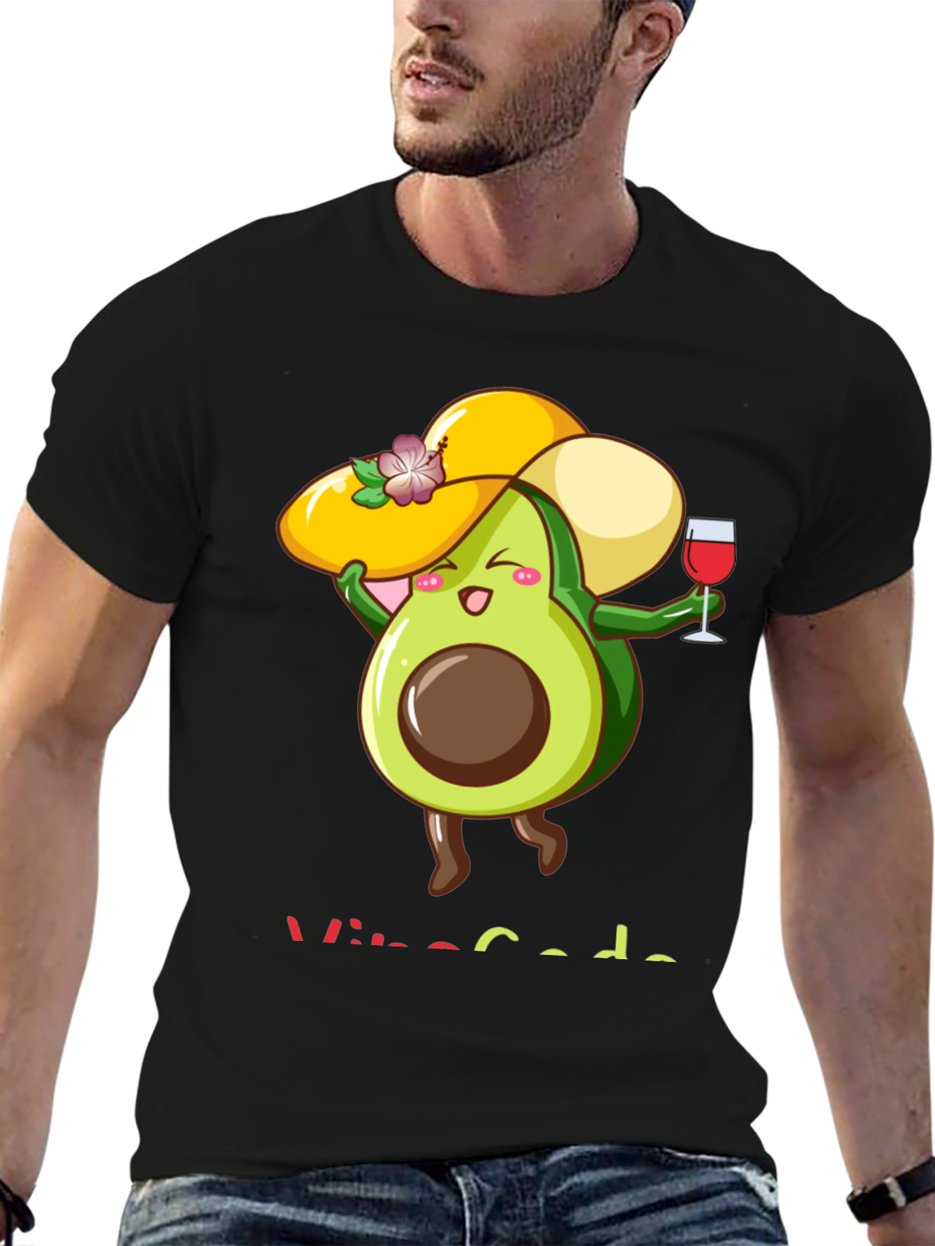 Funny Avocado Wine Lover T-Shirt