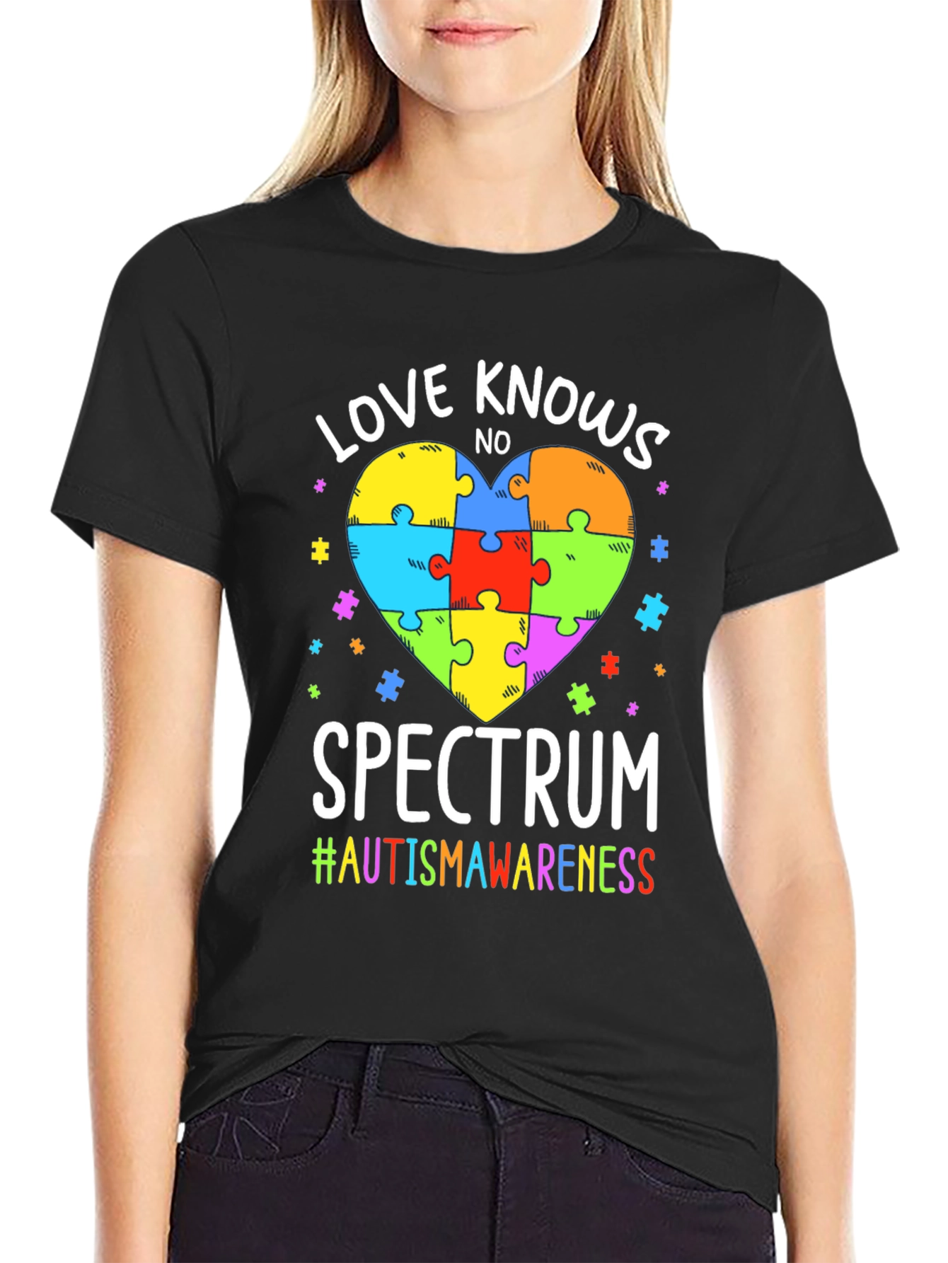 Love Knows No Spectrum T-Shirt Autism Awareness