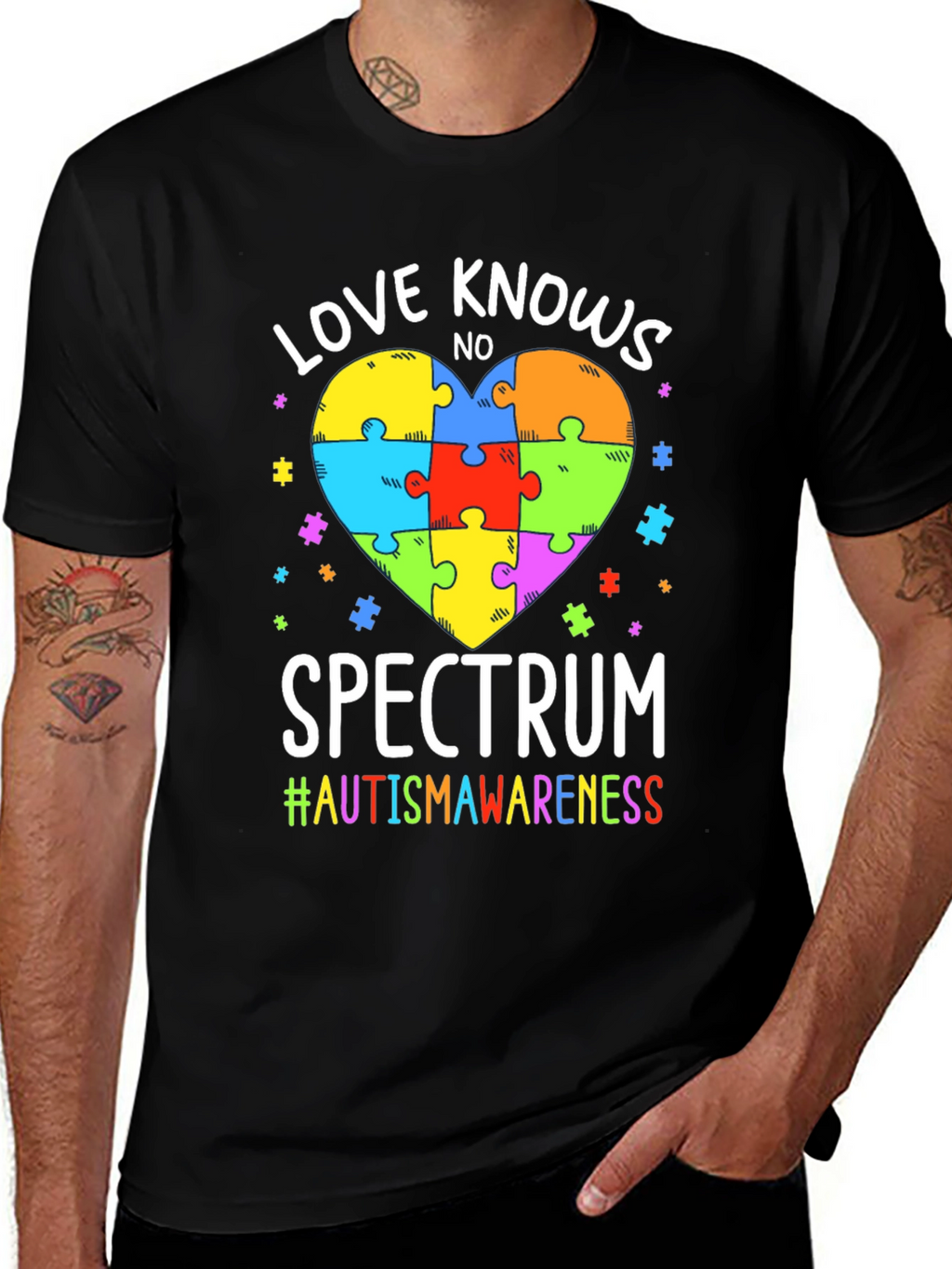 Love Knows No Spectrum T-Shirt Autism Awareness