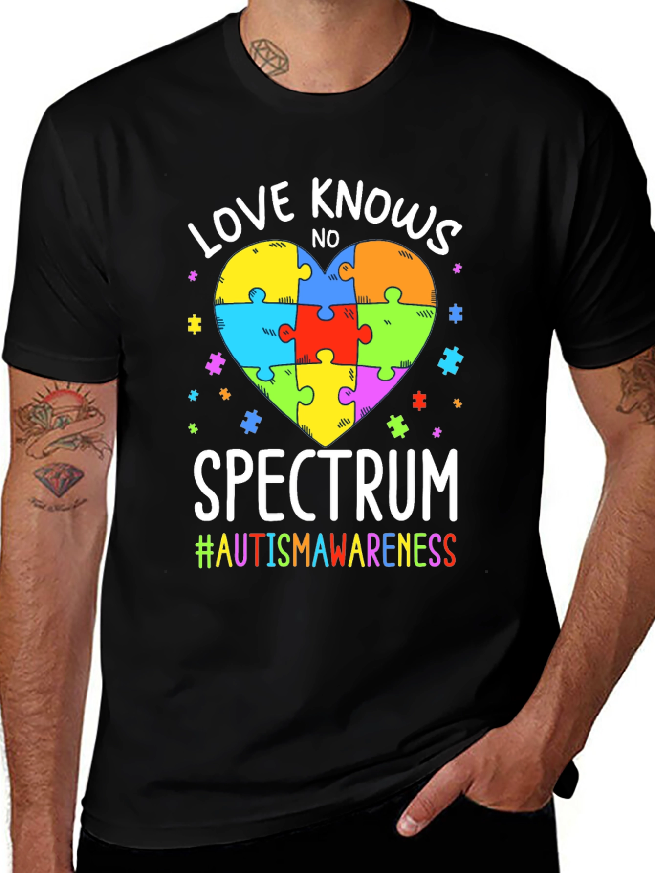 Love Knows No Spectrum T-Shirt Autism Awareness