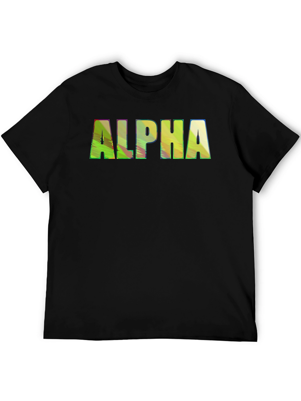 ALPHA Graphic Print Crewneck T-Shirt