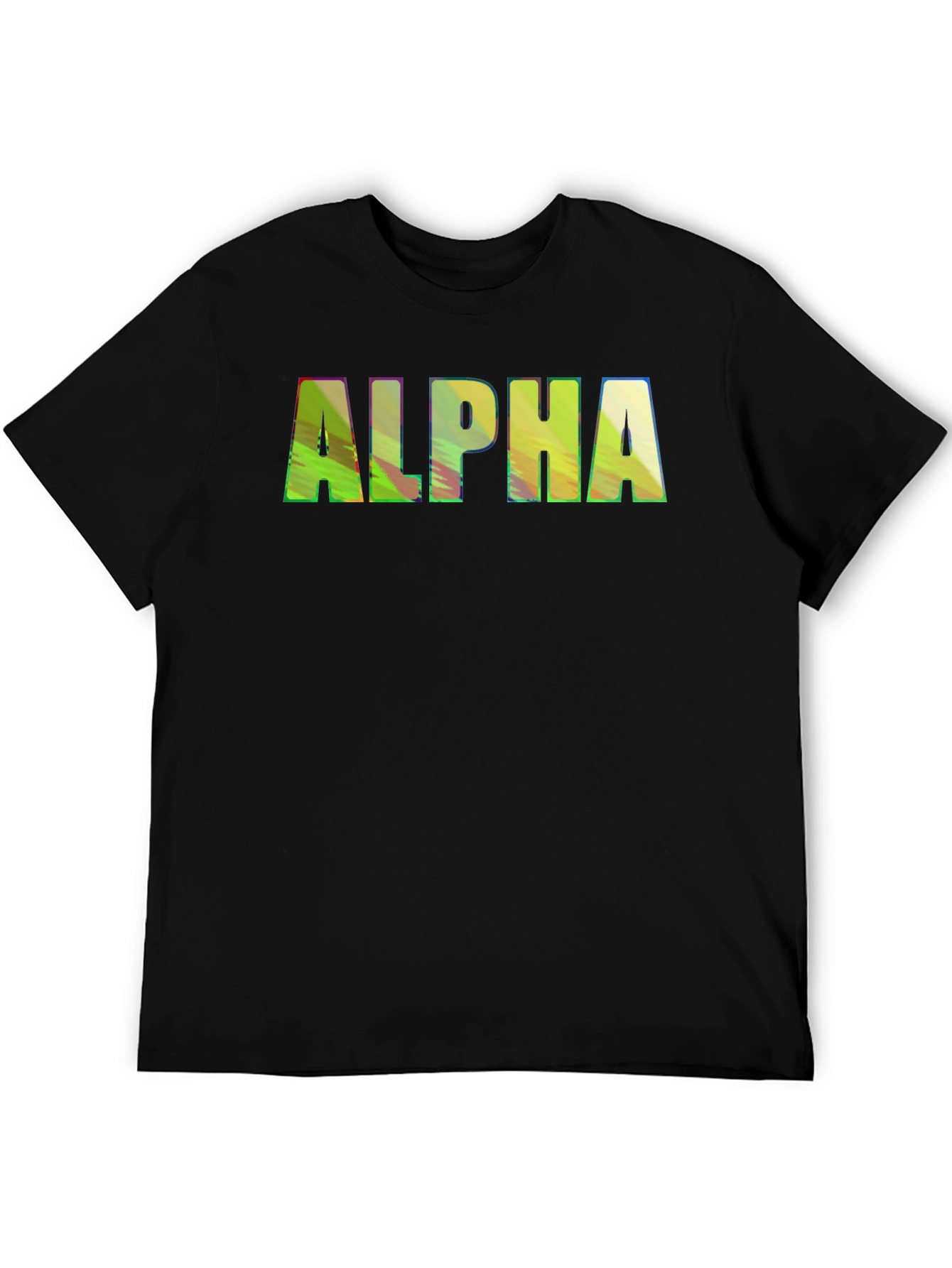 ALPHA Graphic Print Crewneck T-Shirt